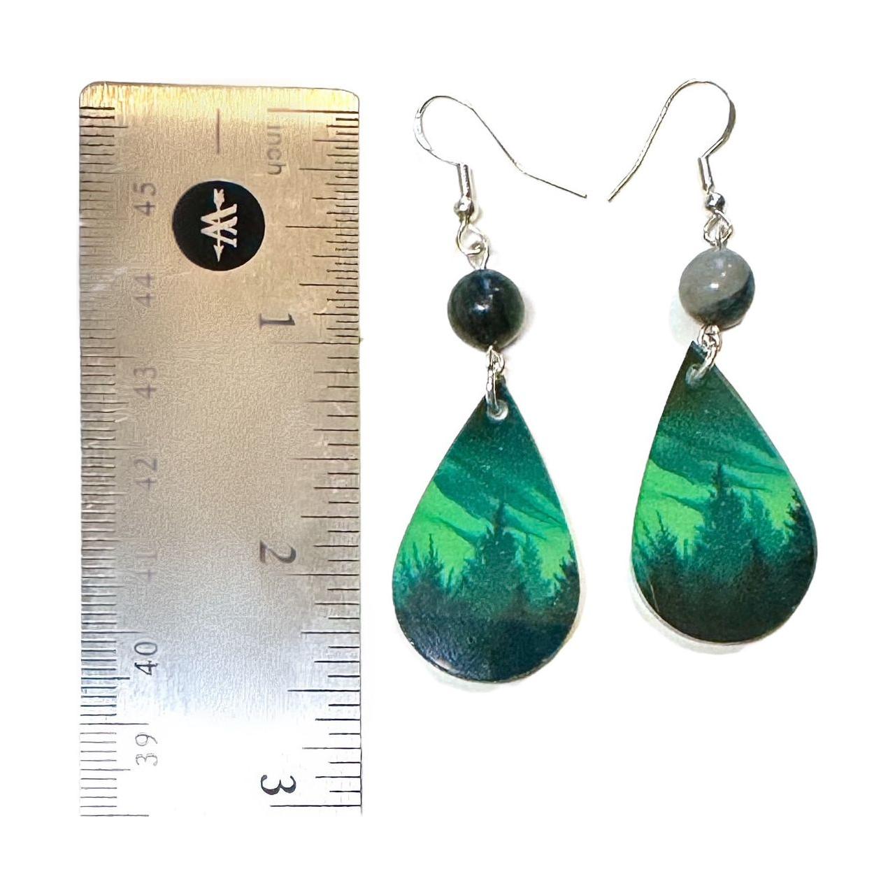 Emerald Forest Earrings – Nature-Inspired Jewelry Featuring Aurora Borealis Design by Kinley Jewelry