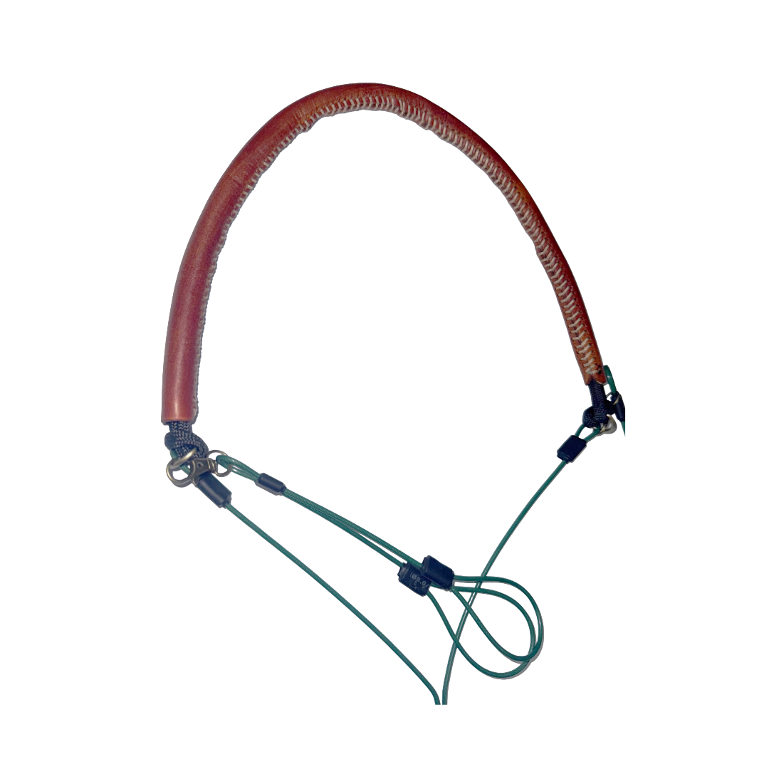Half Round Leather/ Coated Steel Lanyard