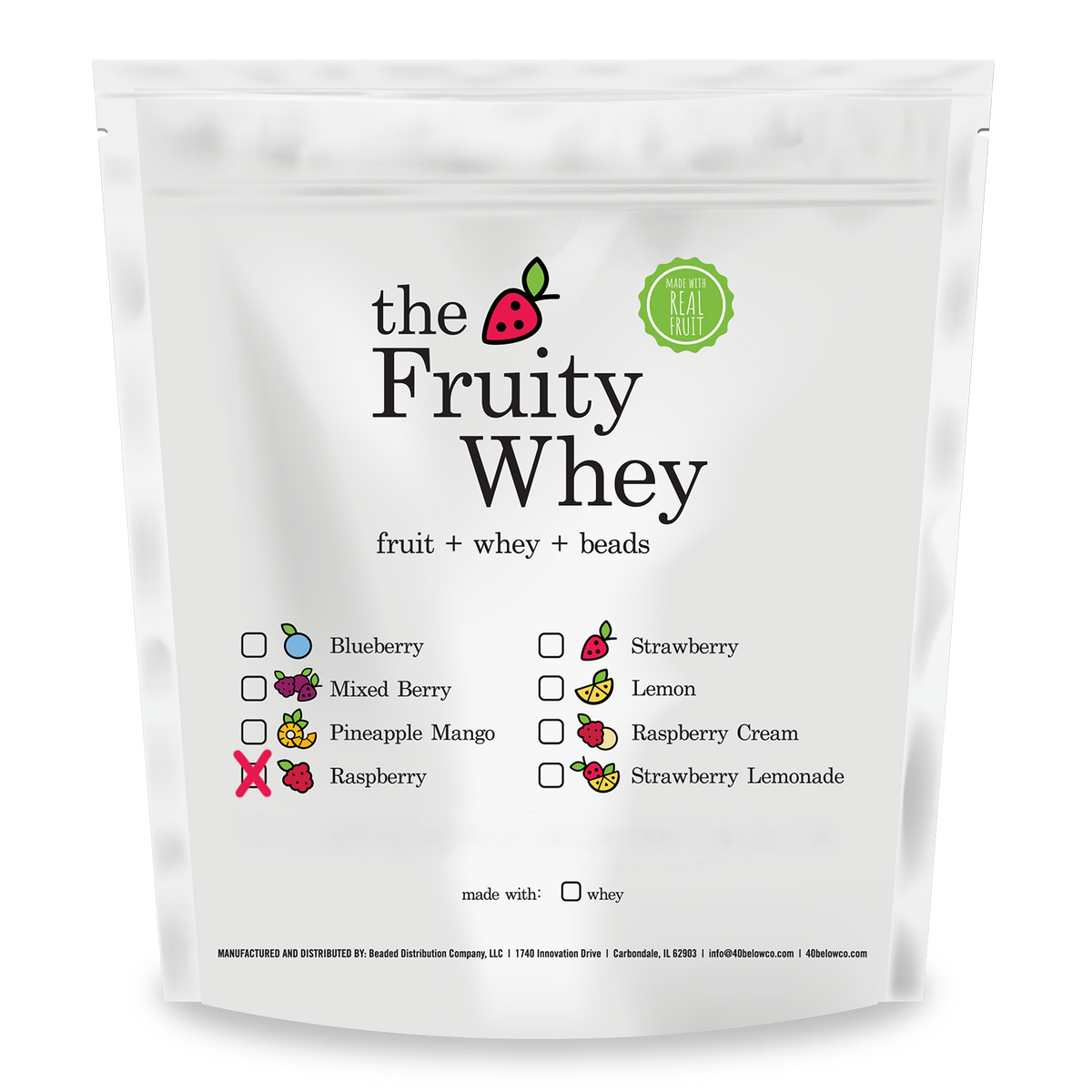 Raspberry Fruity Whey Beads