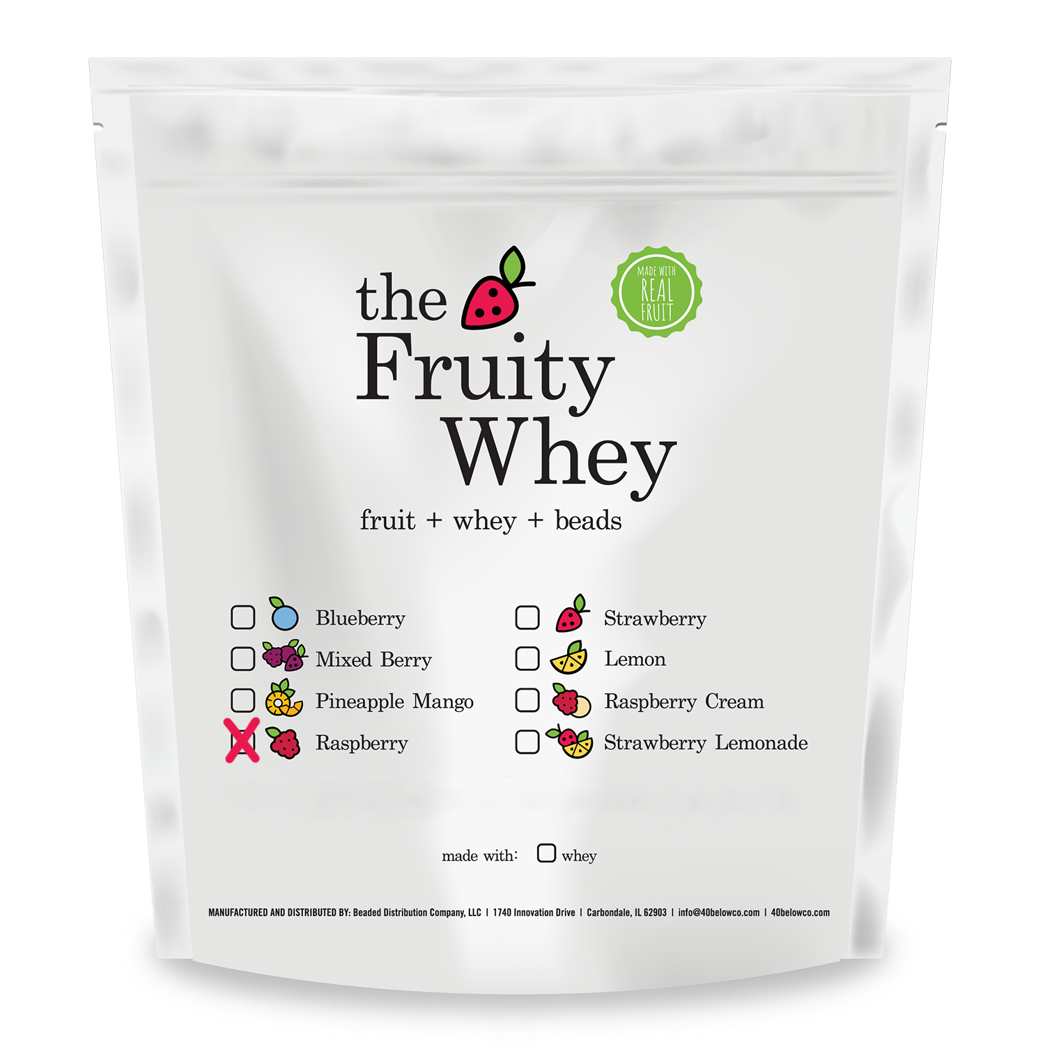 Raspberry Fruity Whey Beads