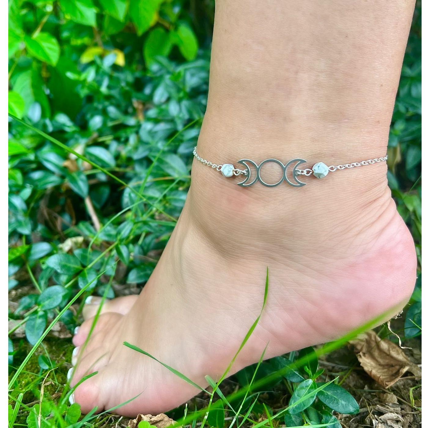Eclipse Anklet with White Howlite
