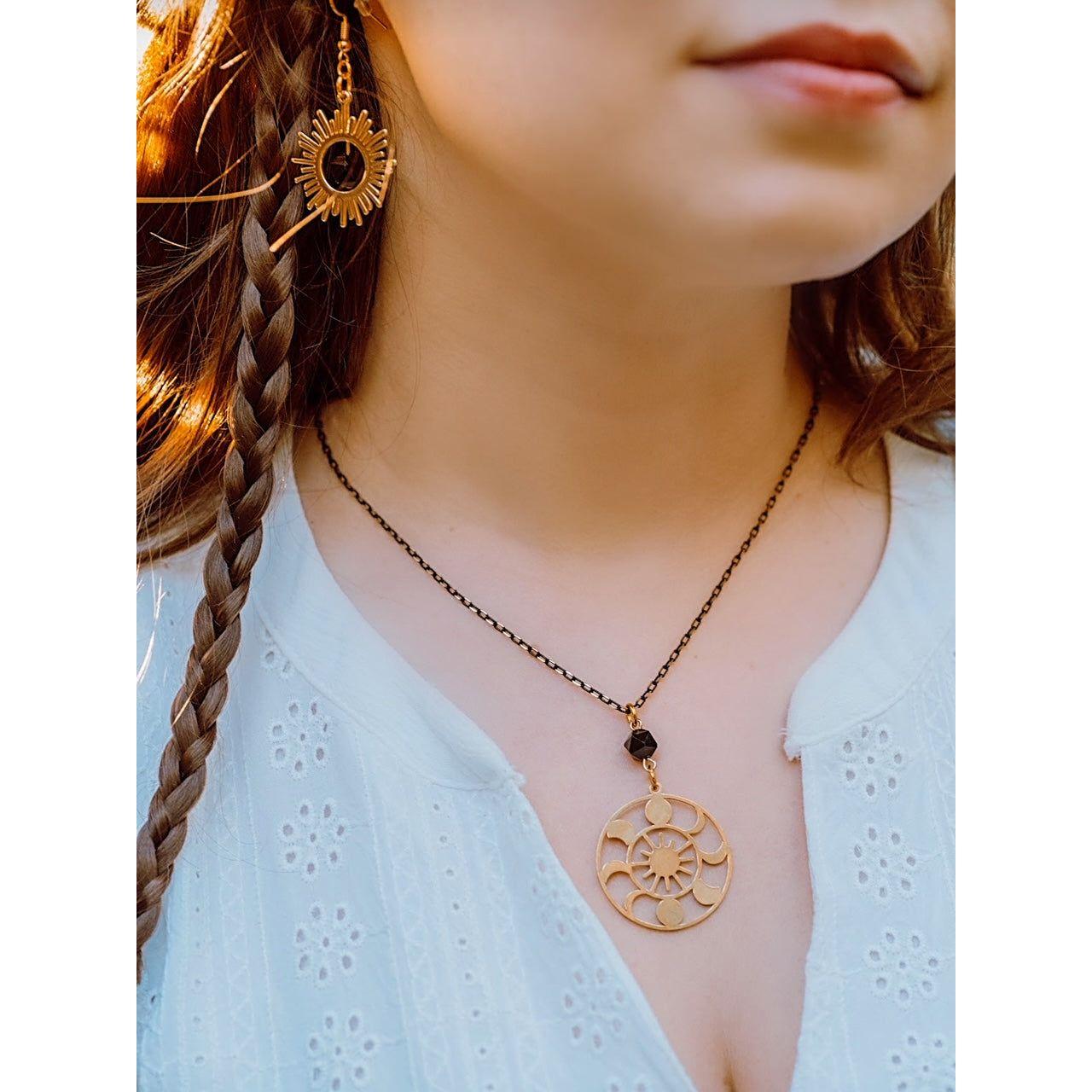 Solar Eclipse in the Round Necklace