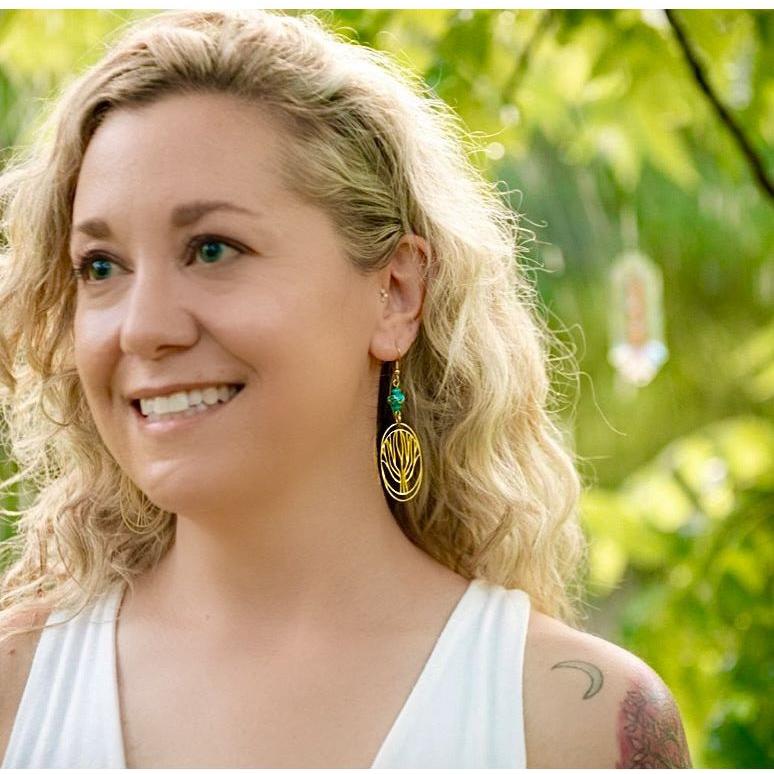 Tree Silhouettes with Sea Sediment Jasper