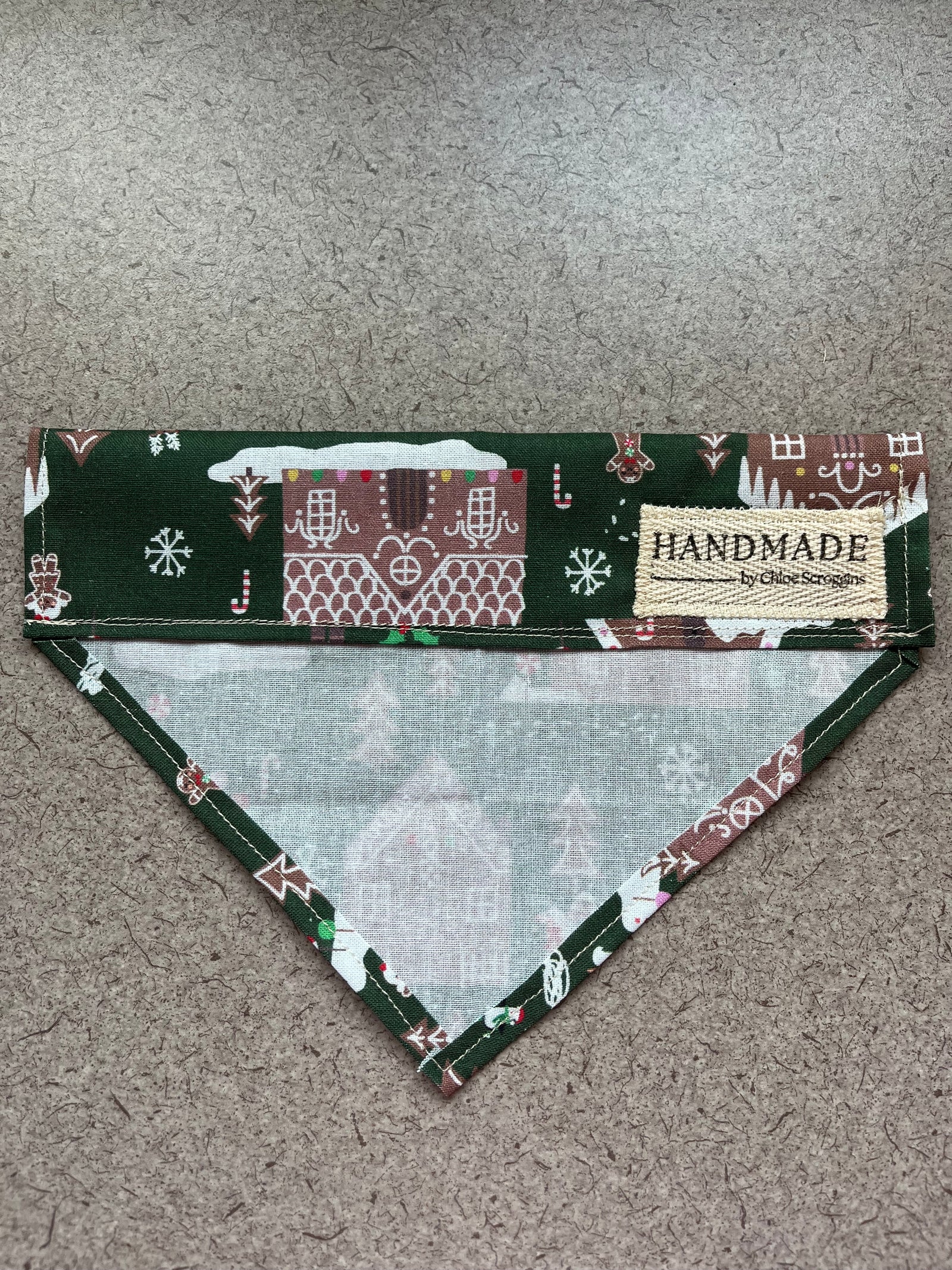 Gingerbread House Dog Bandana (Multiple Sizes)