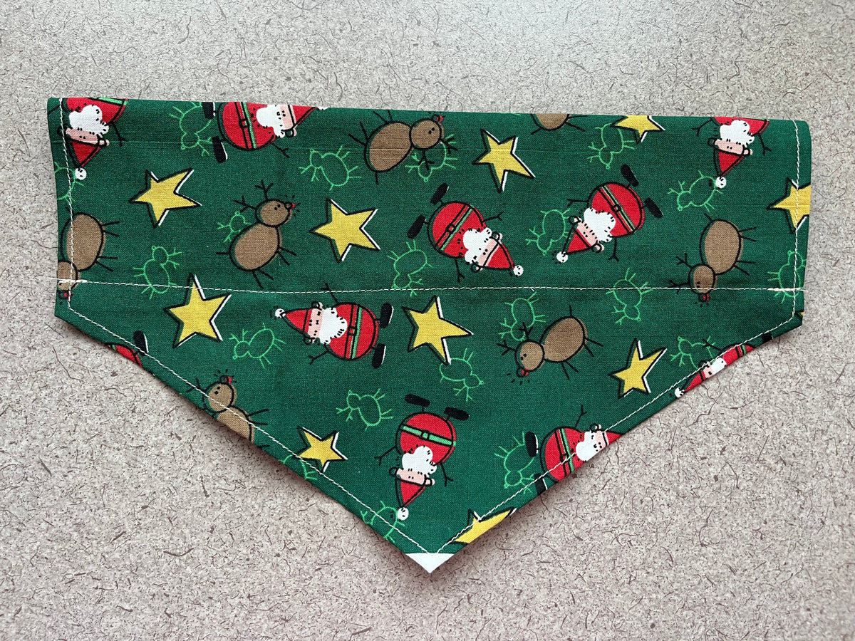 Santa & Reindeer Dog Bandana Large