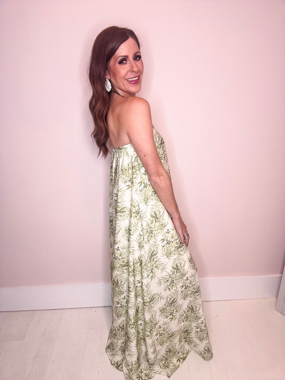 Paradise Found Strapless Maxi Dress