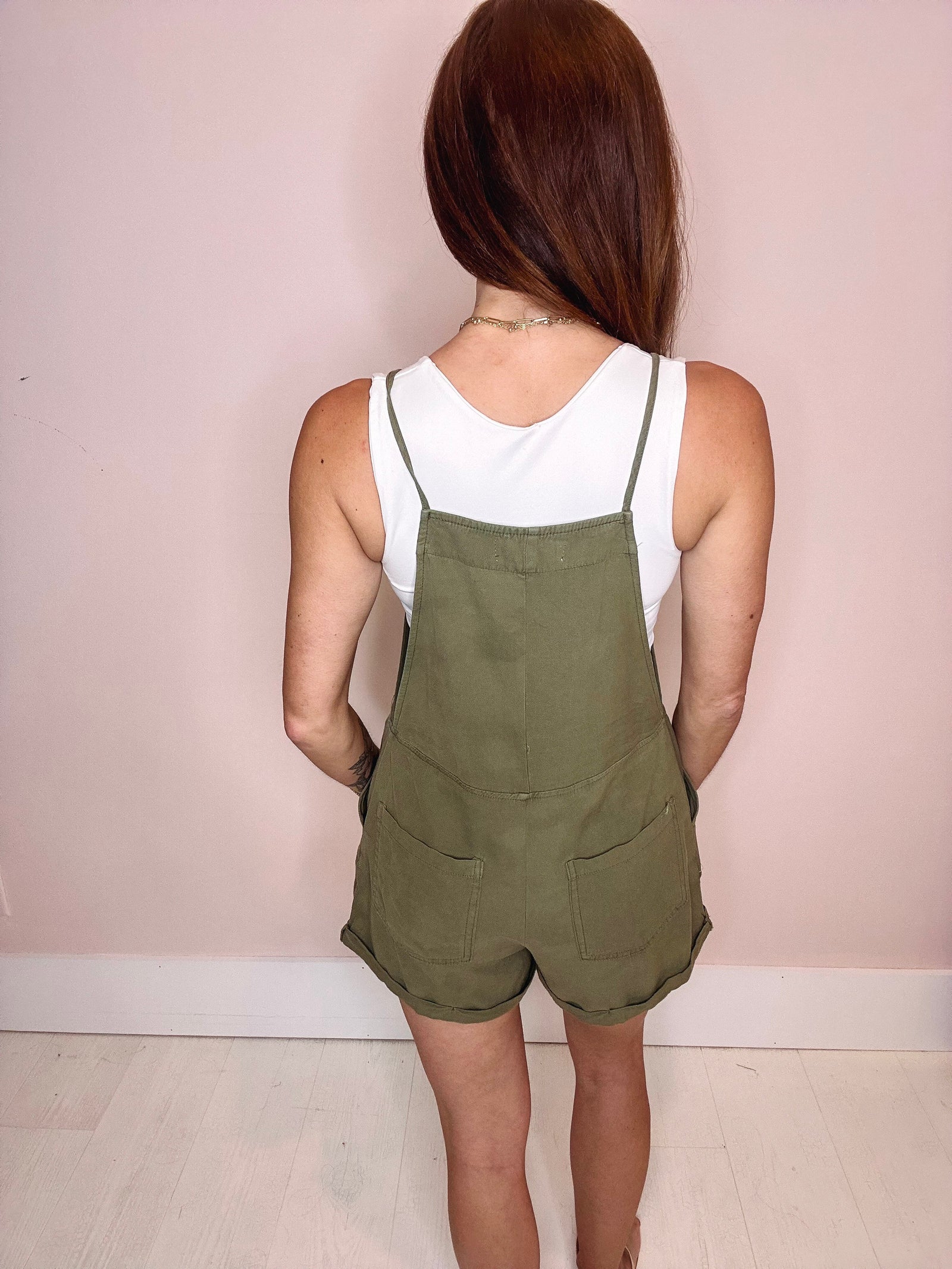 Jessy Cuffed Overall Shorts