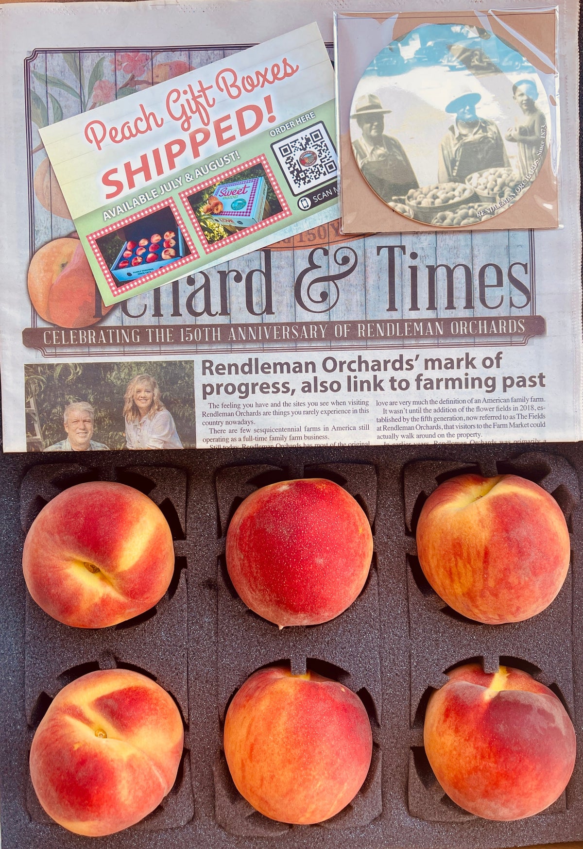 Personal-Sized Peach Gift Box - FREE GROUND SHIPPING*!