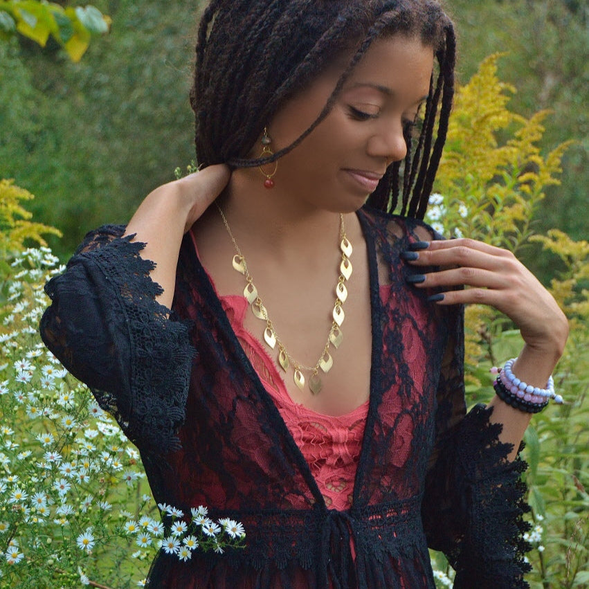 Gold Leaflet Necklace