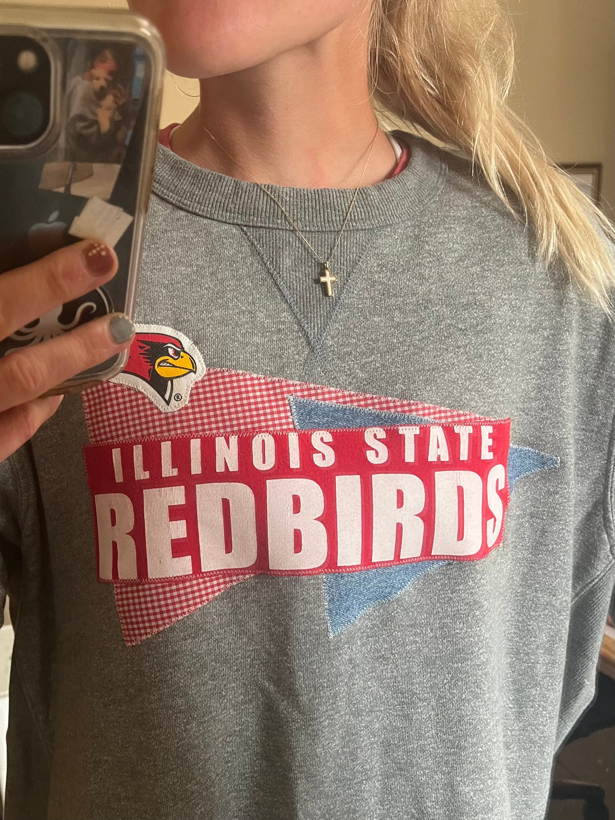 ISU Redbirds Patchwork Crewneck