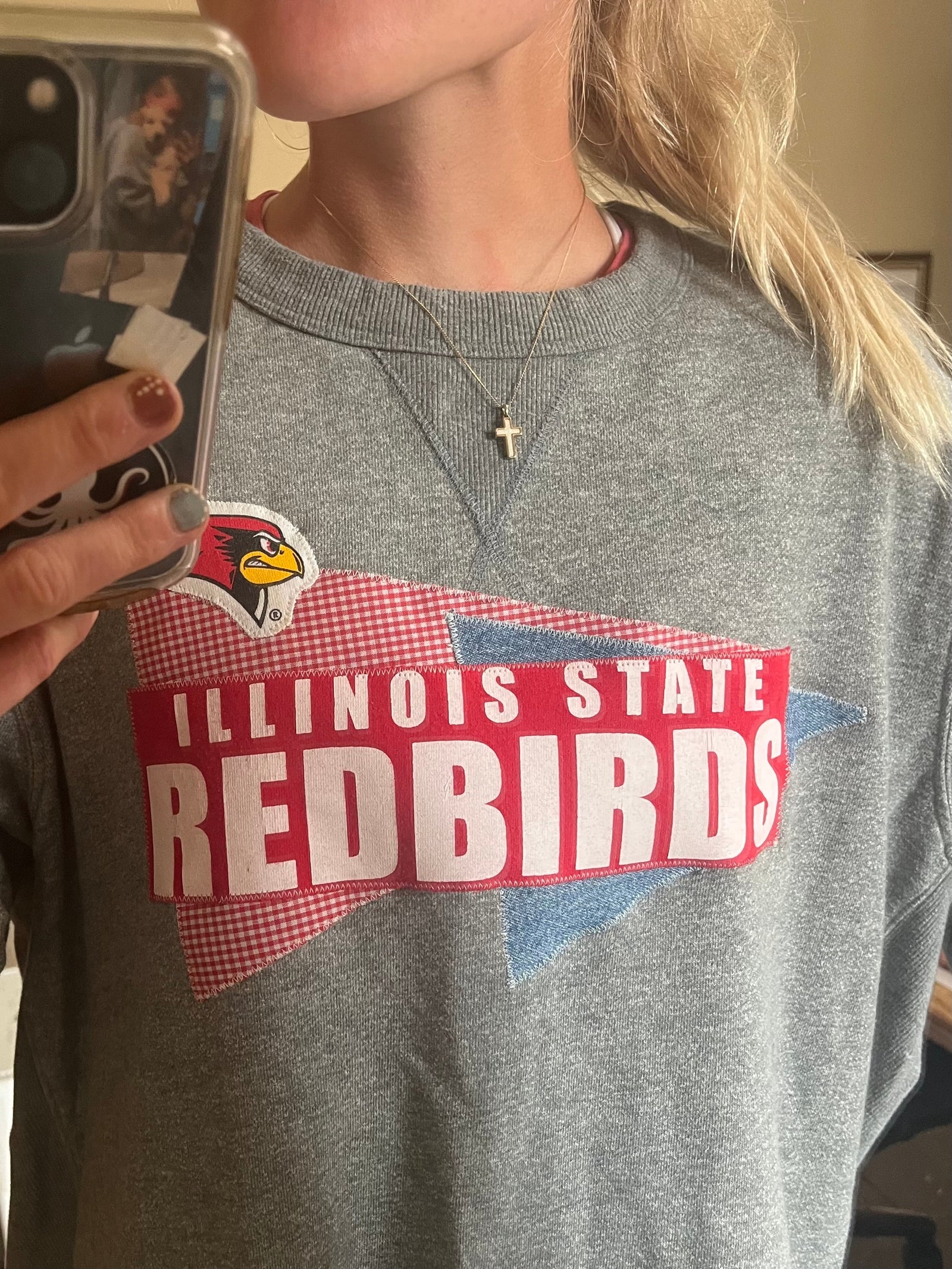 ISU Redbirds Patchwork Crewneck