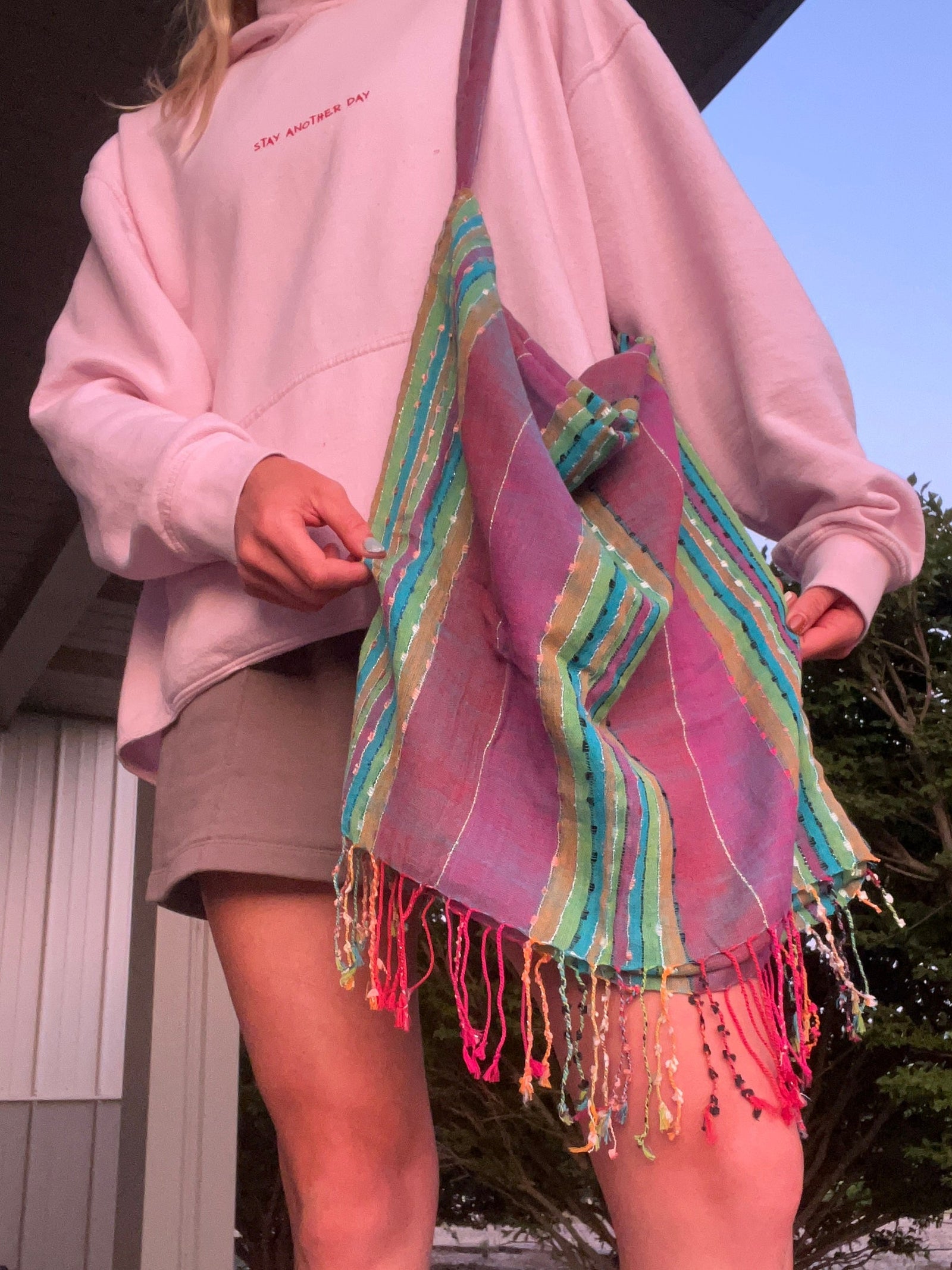 Multicolor Scarf Shoulder Bag
