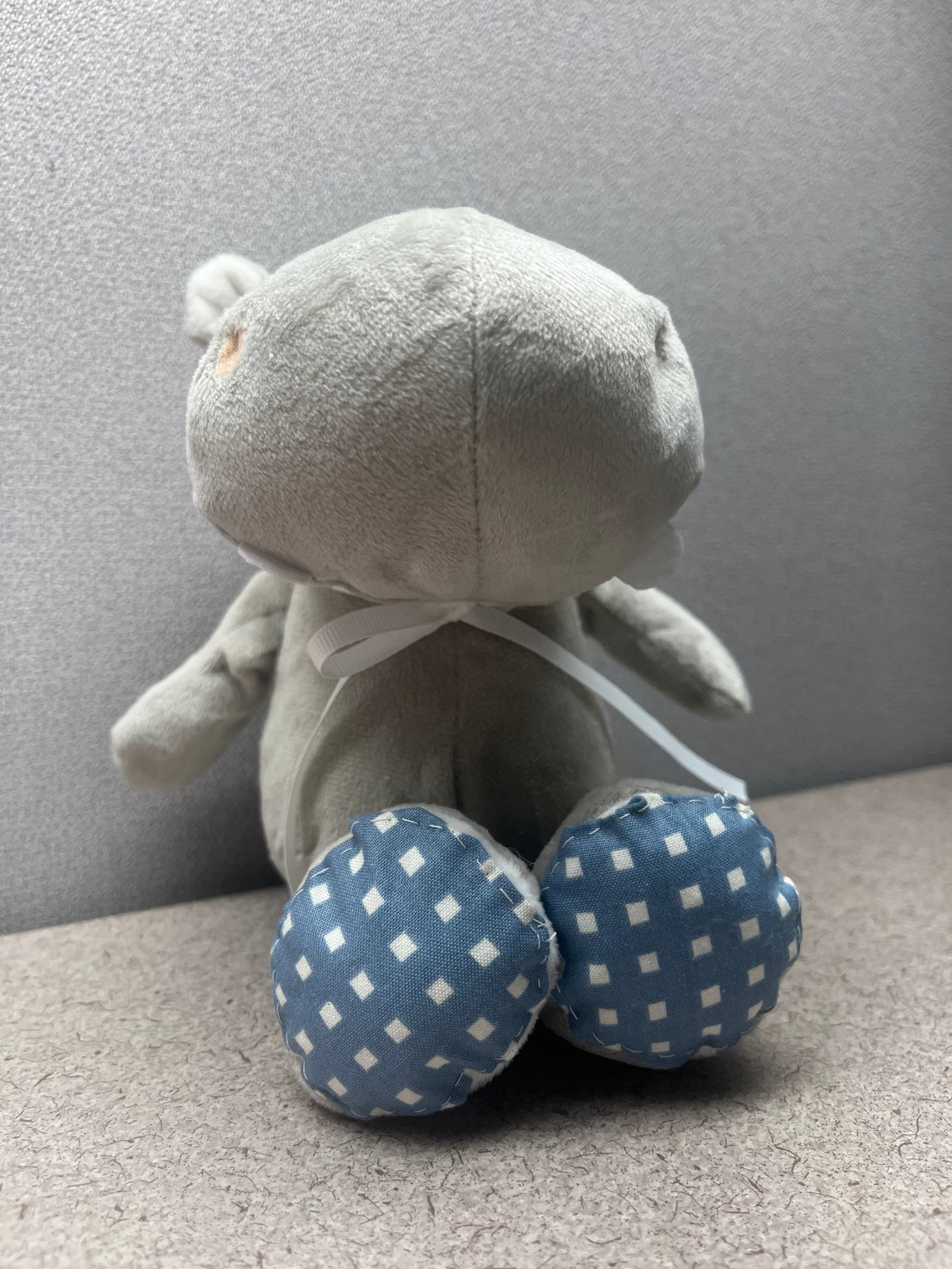 Stuffed Hippo with Patchwork Added