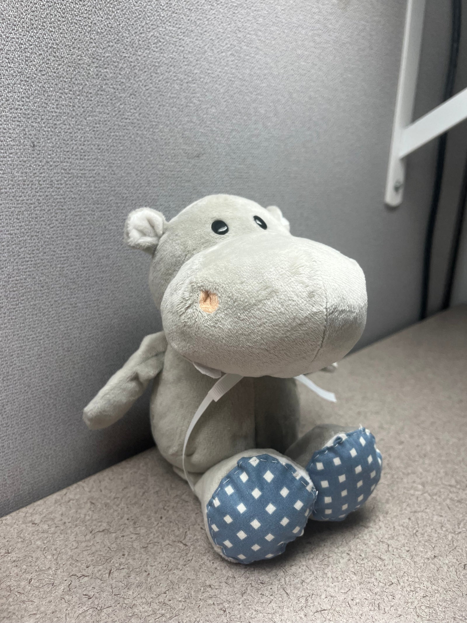 Stuffed Hippo with Patchwork Added