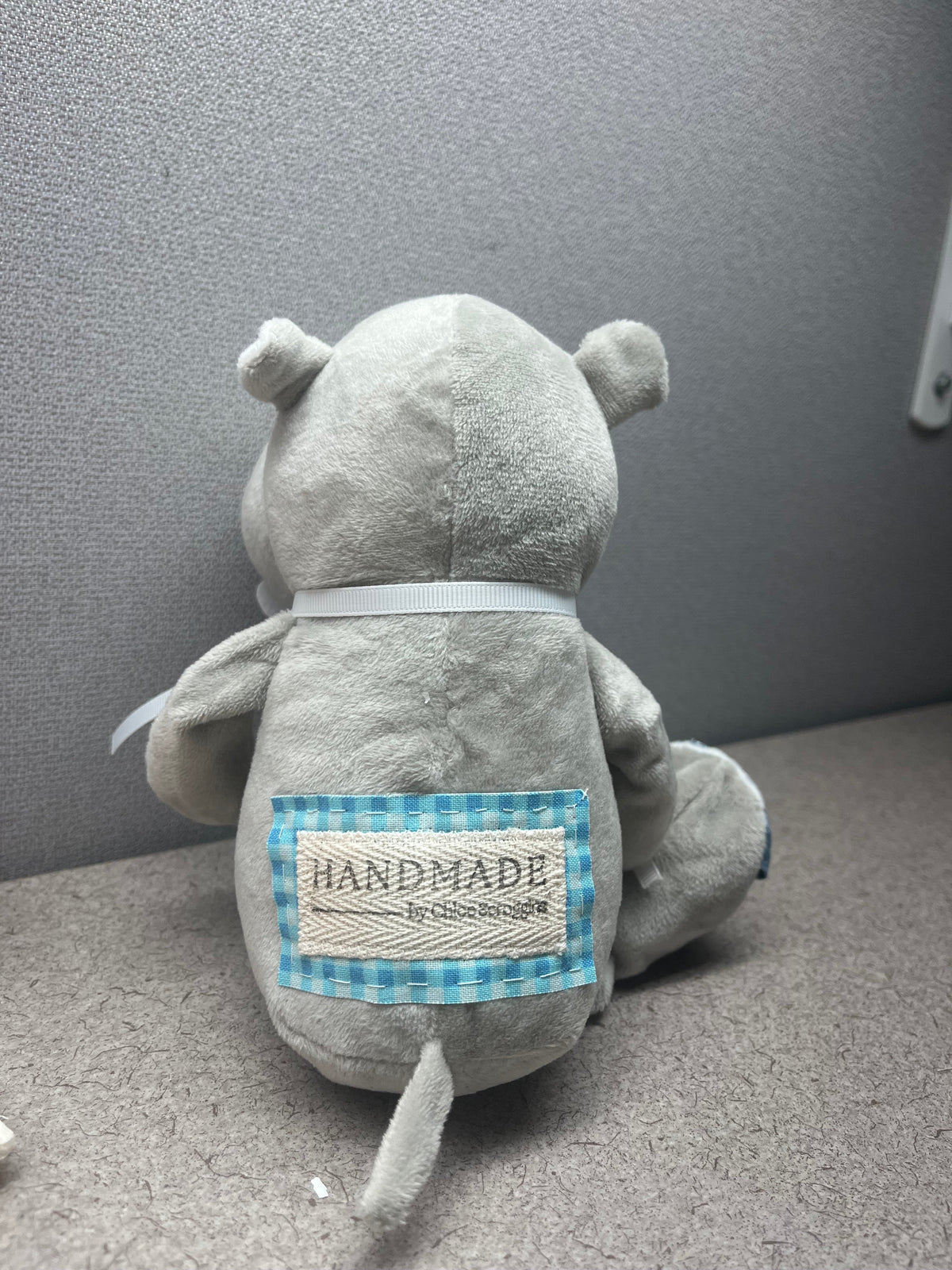 Stuffed Hippo with Patchwork Added