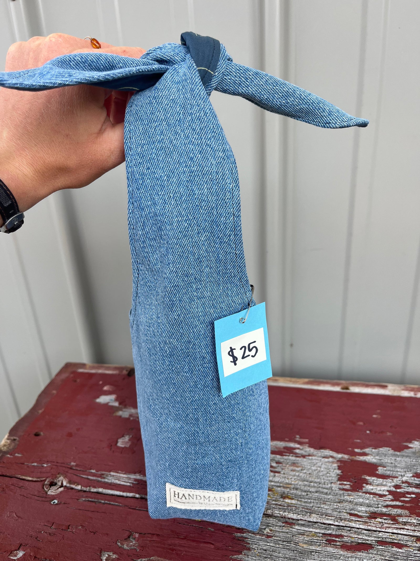 Denim Bottle Holder Bag/Carrier
