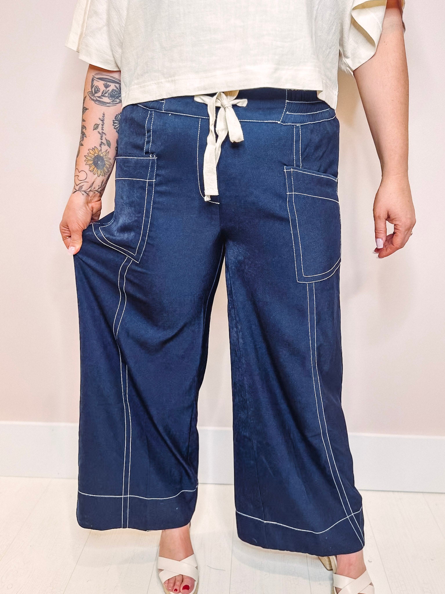 Rebecca Soft Washed Wide Leg Pants
