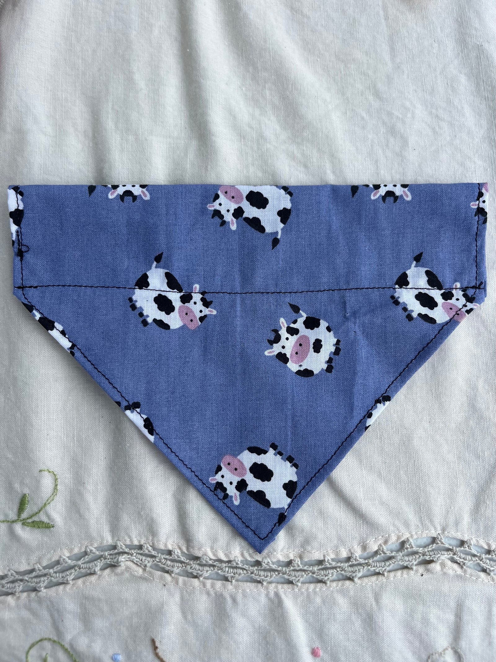 Cow Pattern Dog Scarf Small