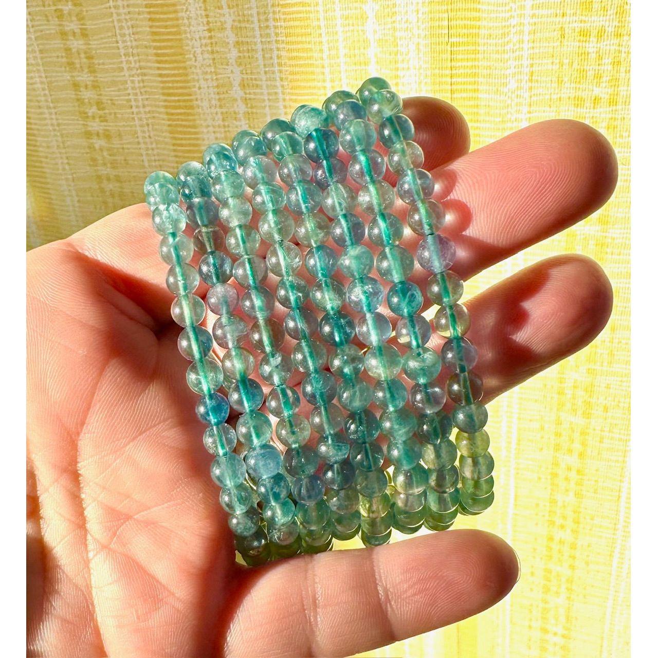 Blue Fluorite Stretch Bracelets – Winter Blues Collection by Kinley Jewelry