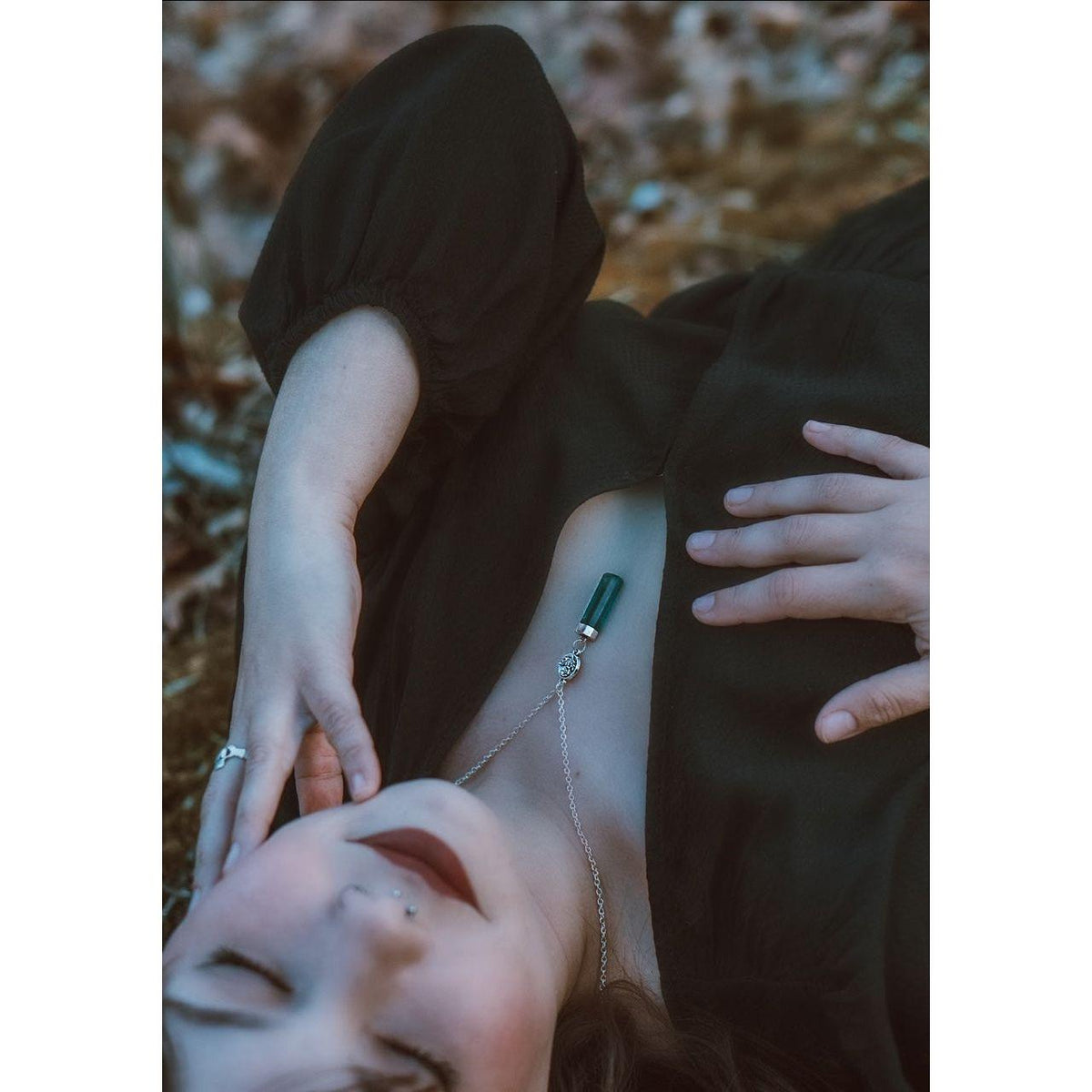 Blue Fluorite Floral Drop Necklace – Elegant Winter Blues Collection by Kinley Jewelry