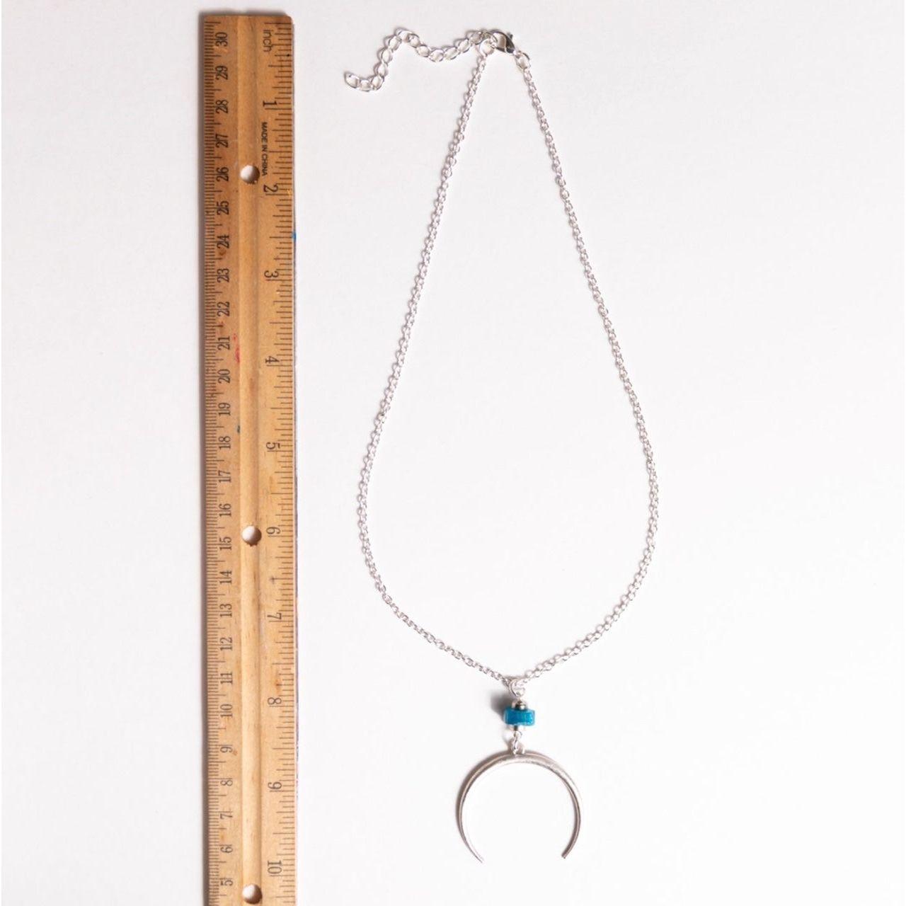 Horn Moon Guidance Necklace featuring Apatite – Icy Blue Gemstone Jewelry by Kinley Jewelry