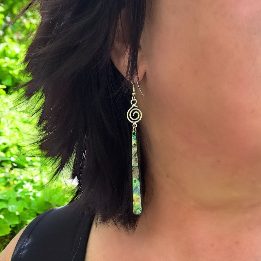 Opalescent Shell Dangles