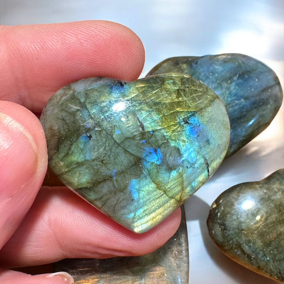 Labradorite Heart Kitchen Magnet Gift for Home
