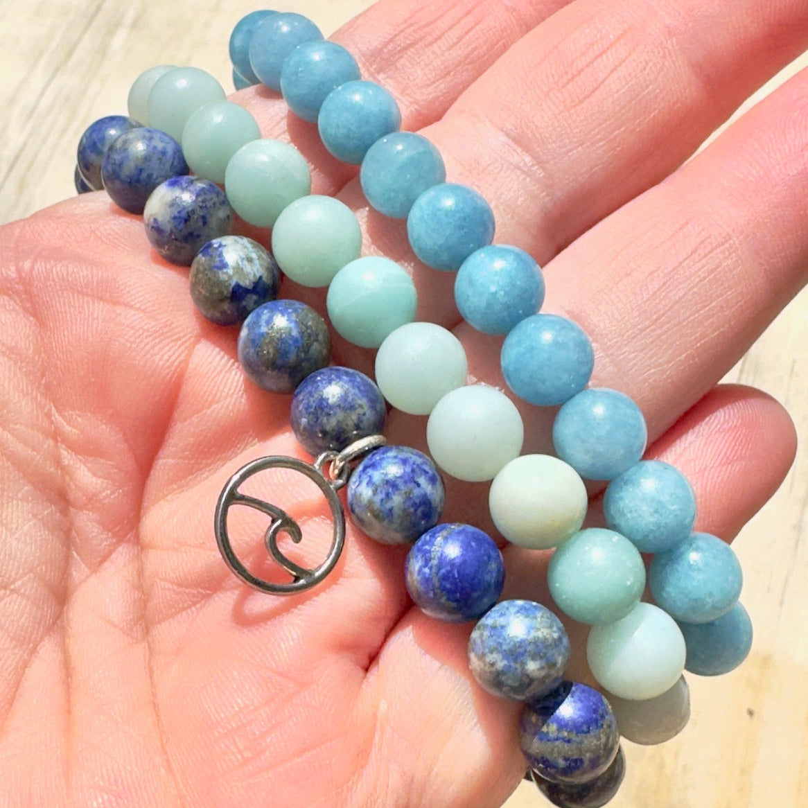 Seaside Bliss Gemstone Bracelets Set