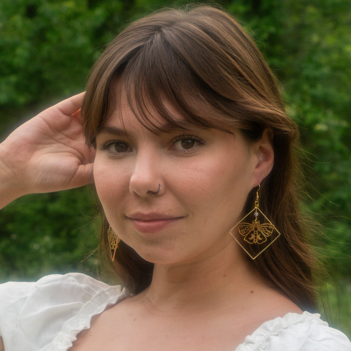 Moth Specimen in Frame Earrings
