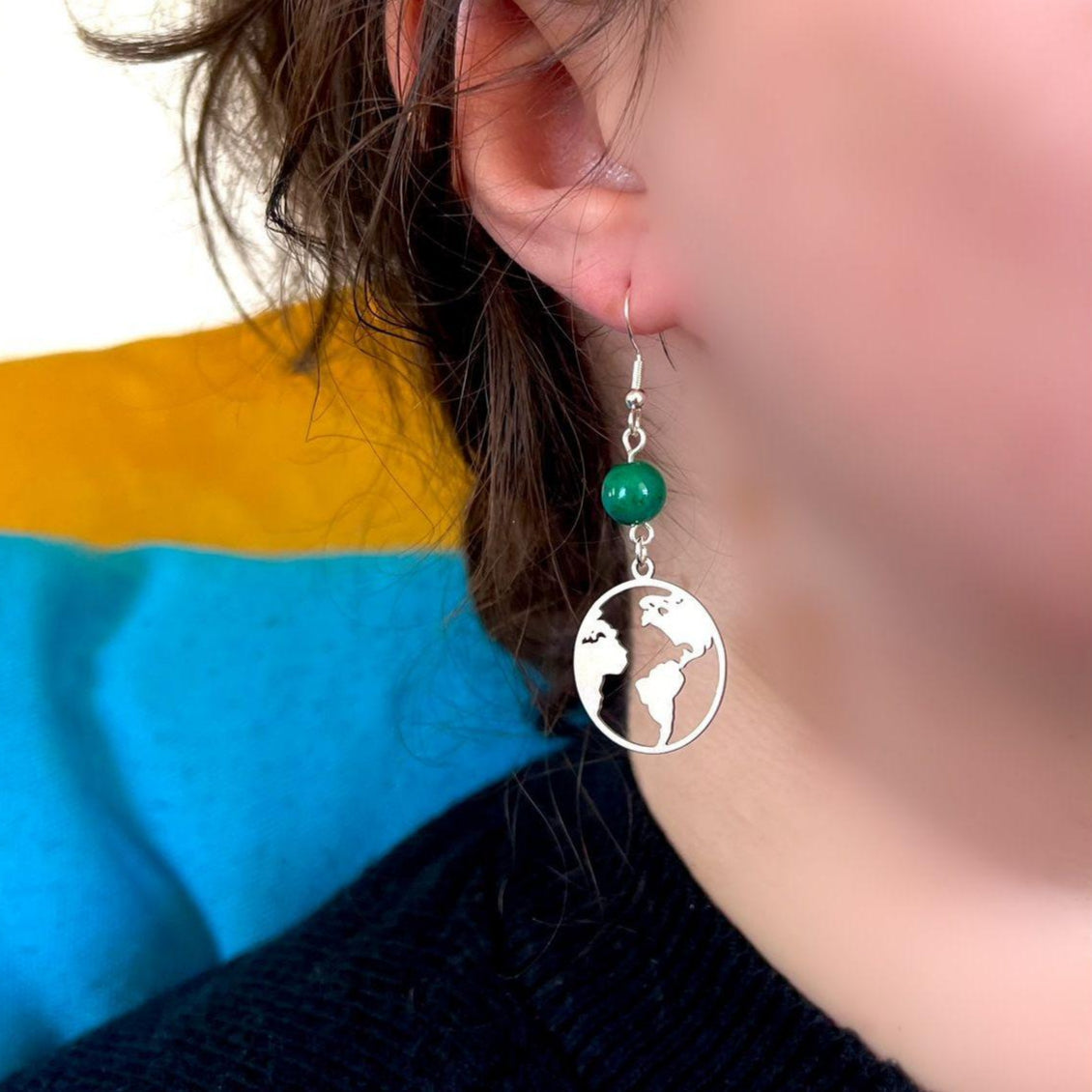 Mother Earth Earrings with Chrysacolla