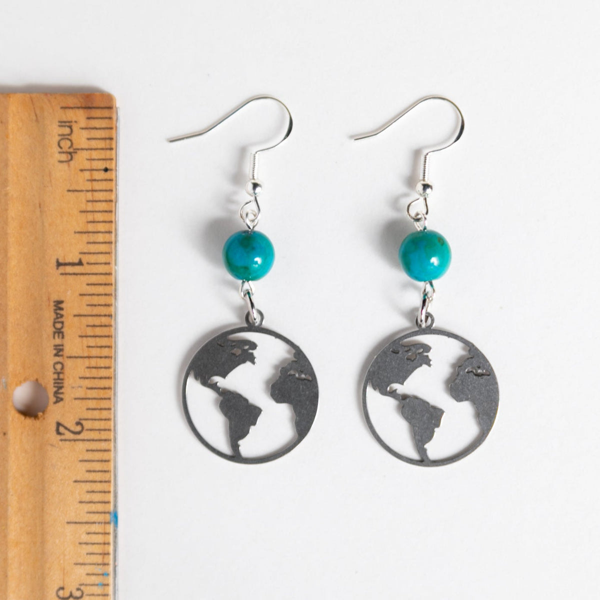 Mother Earth Earrings with Chrysacolla