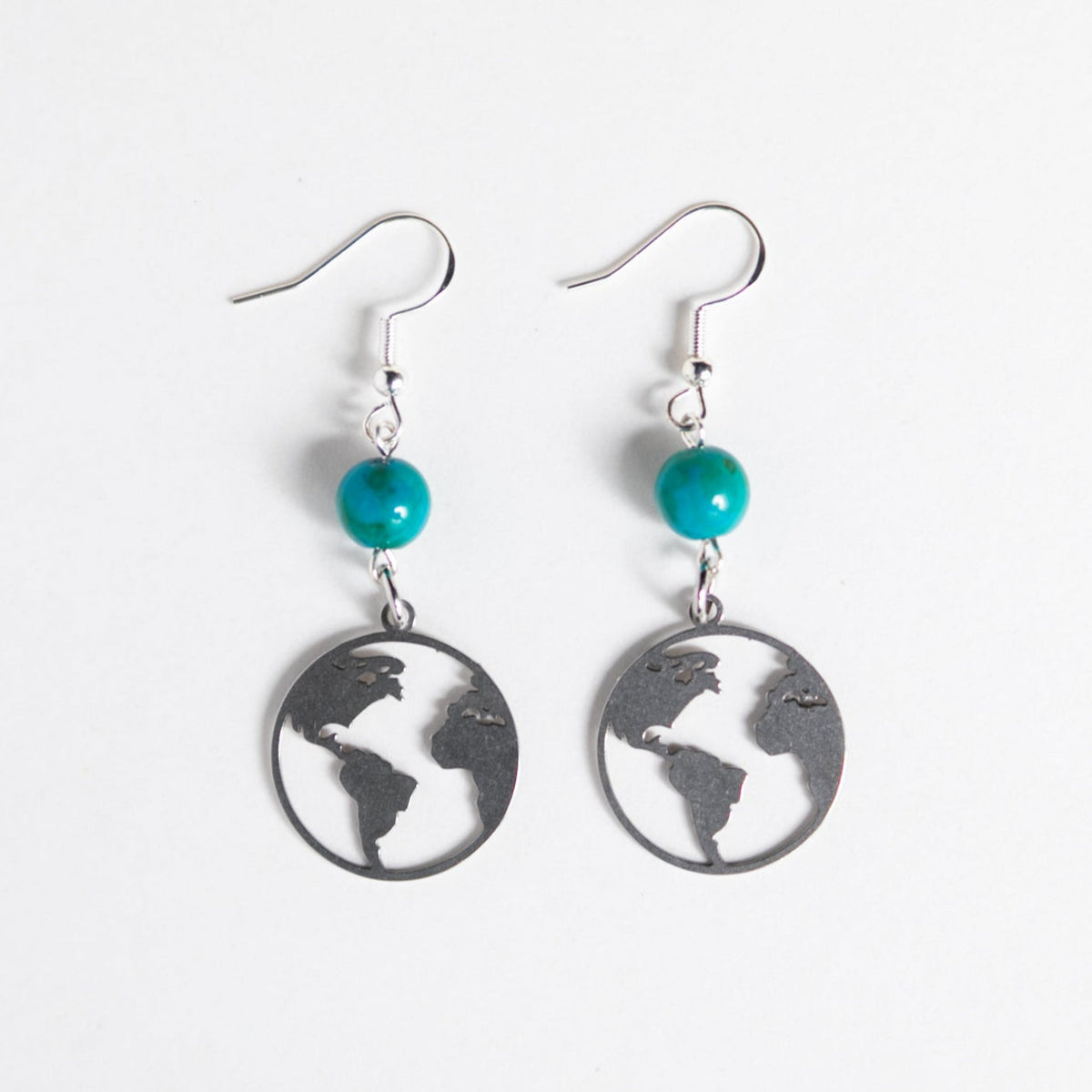Mother Earth Earrings with Chrysacolla