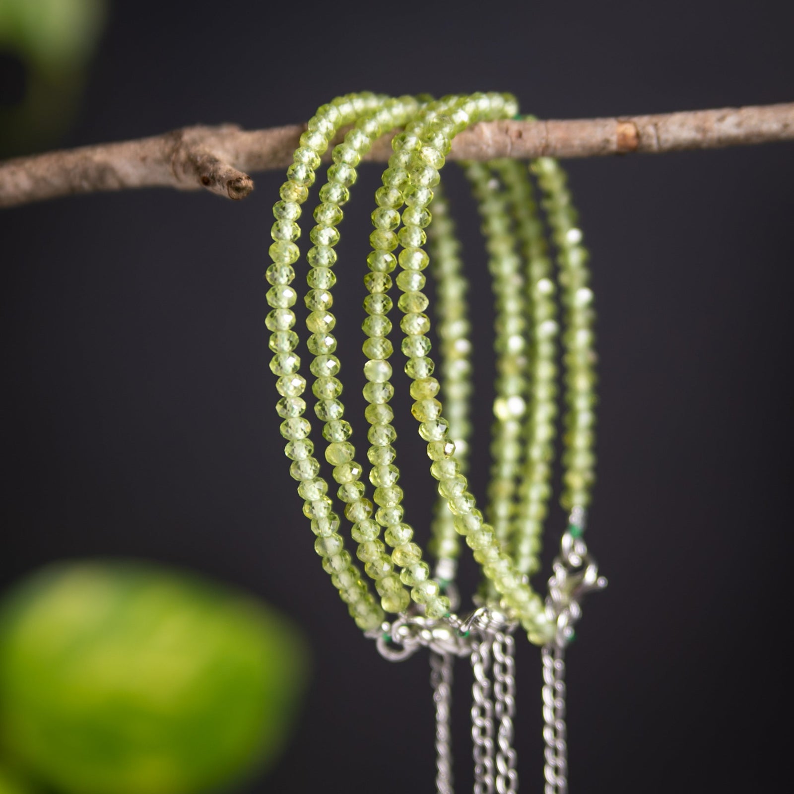 Microfaceted Peridot Bracelet