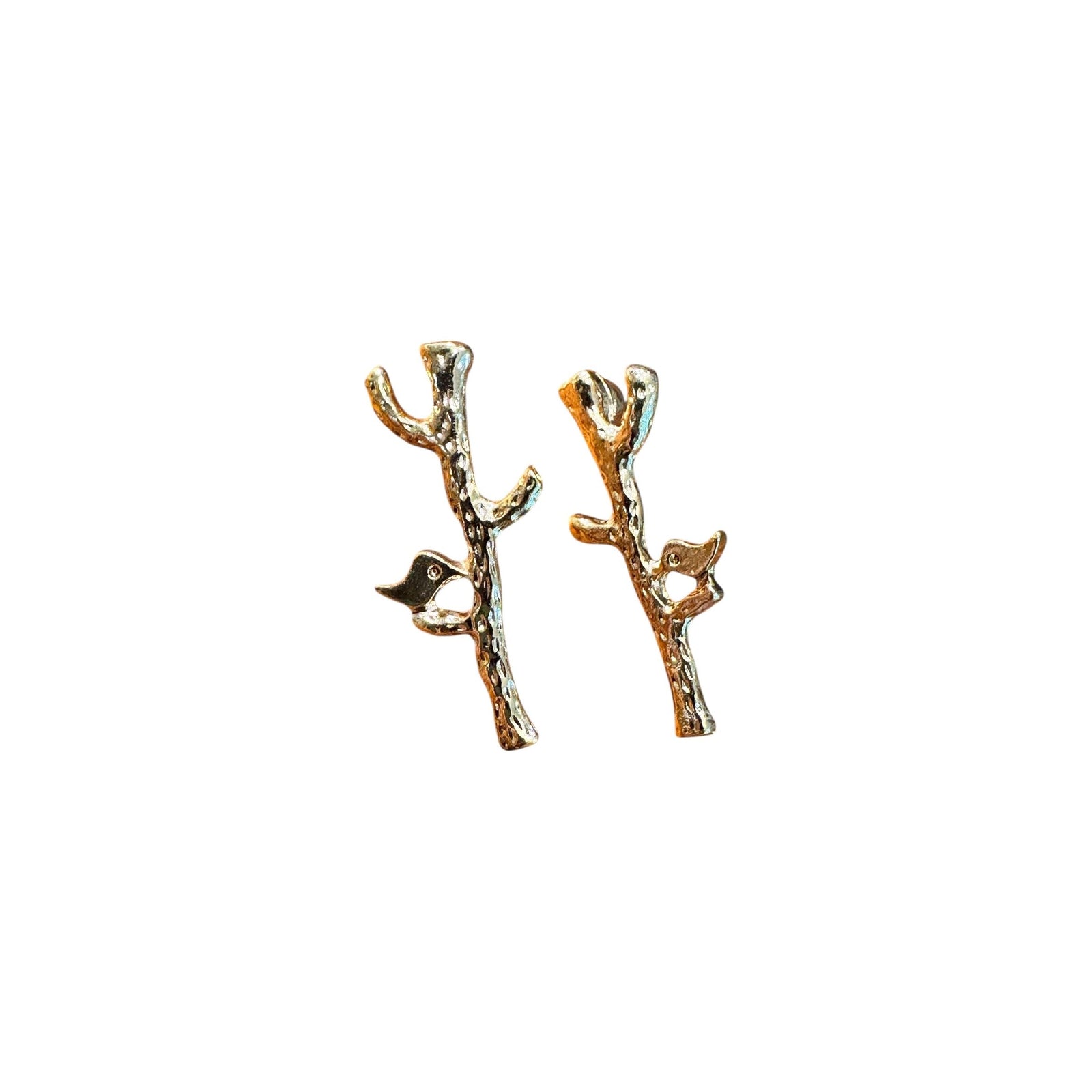 Tree Song Gold Post Earrings