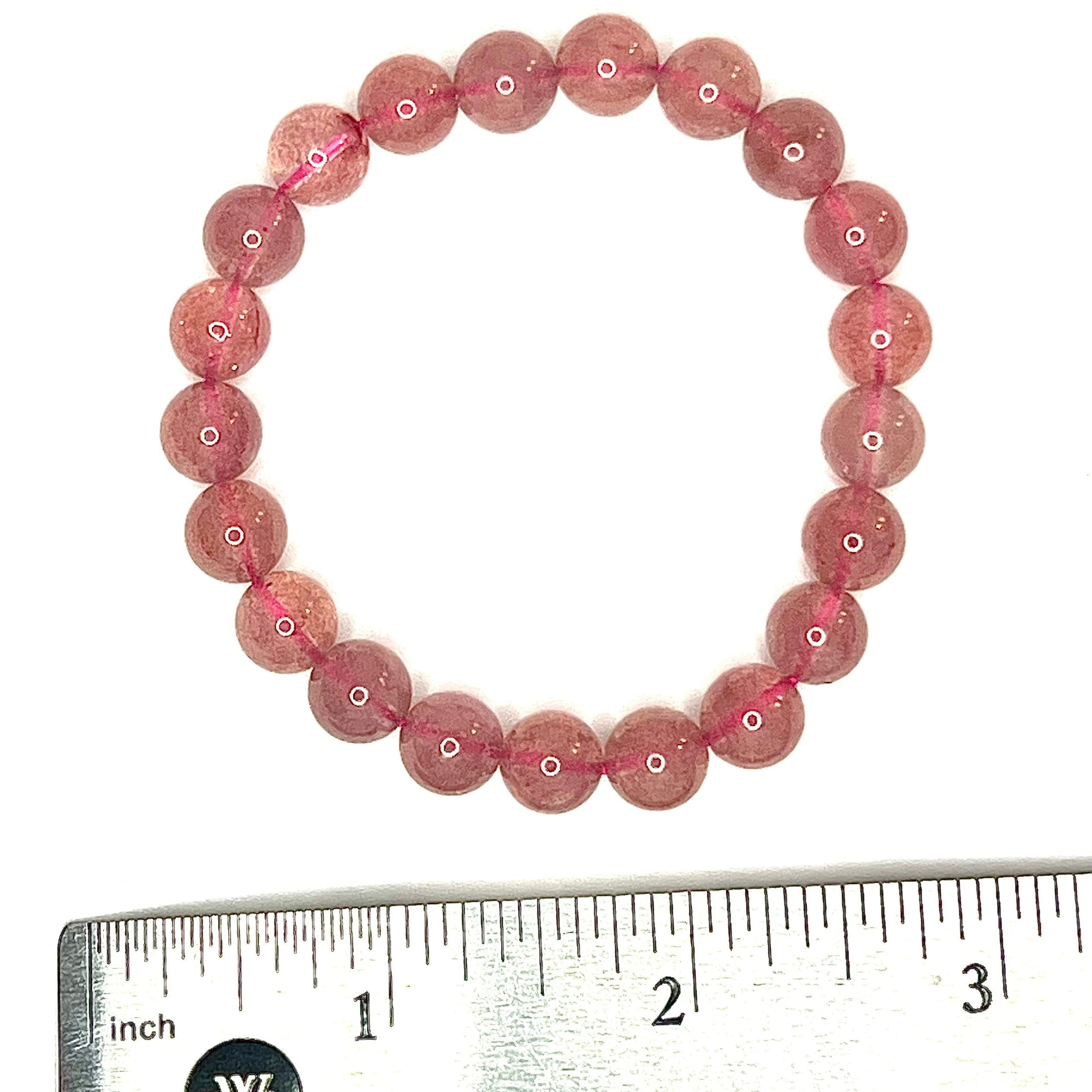 Strawberry Quartz Stretch Bracelet - 6mm Gemstones