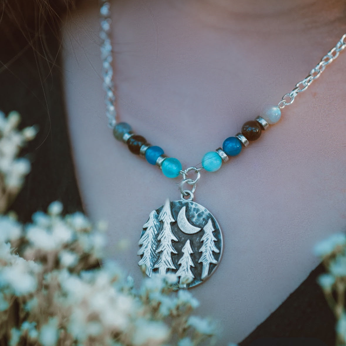Moonlit Forest Pendant Necklace