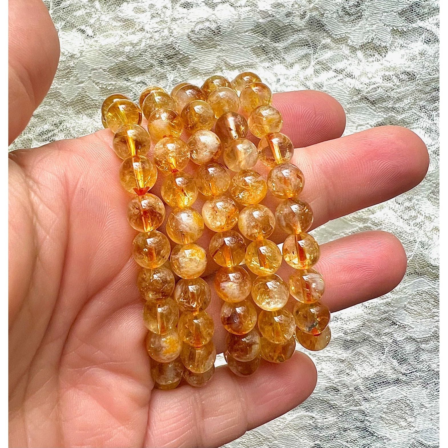 Citrine Gemstone Stretch Bracelet