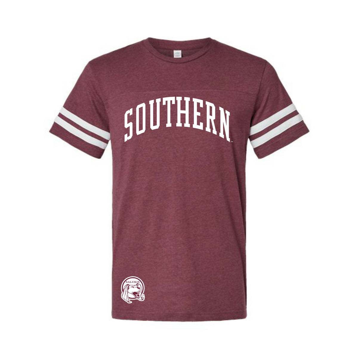 Retro Maroon Ringer Jersey Tee Southern '71 Dawg - Officially Licensed College Vault