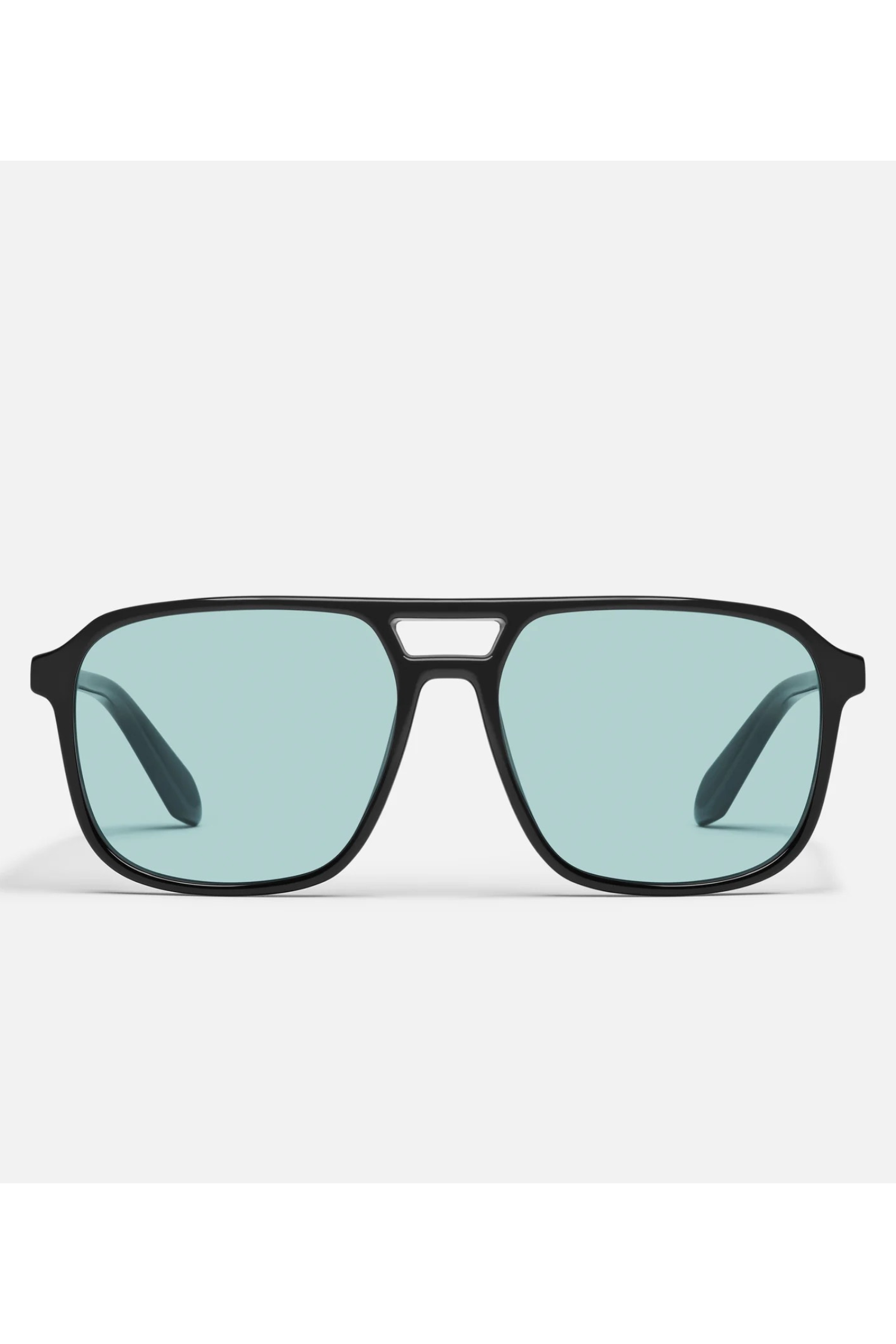 Quay On The Fly Sunglasses-- Black/Aqua