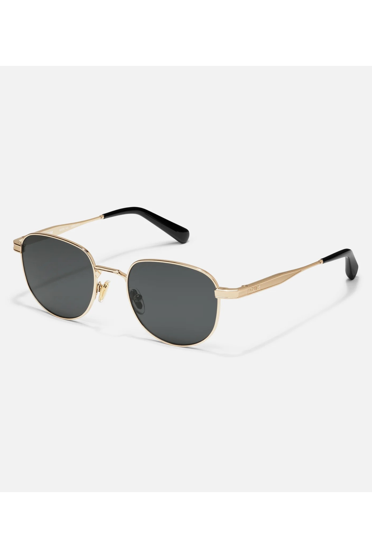 Quay Born Ready Sunglasses--Gold/Smoke