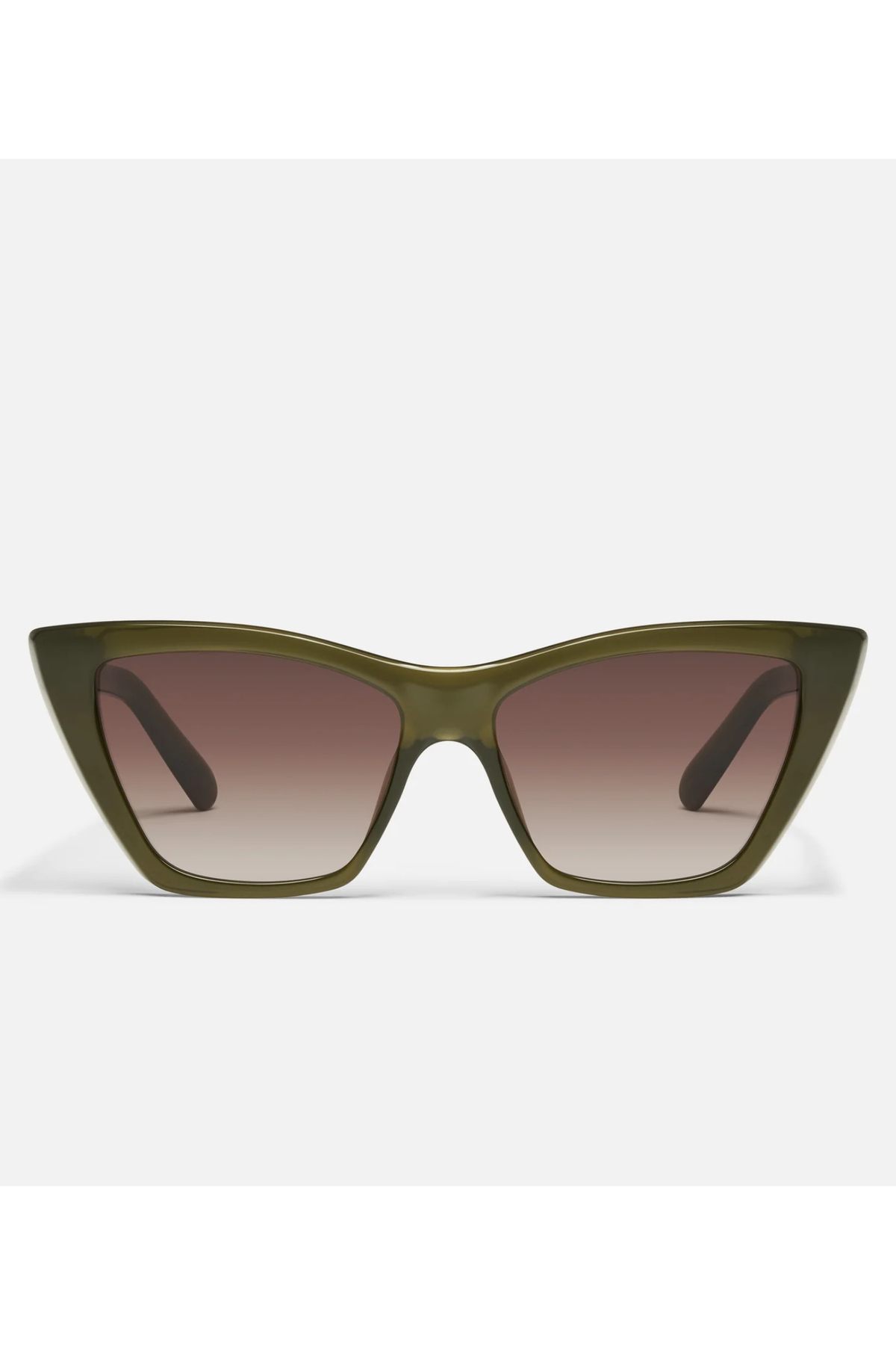 Quay Set In Stone Sunglasses-- Olive/Brown