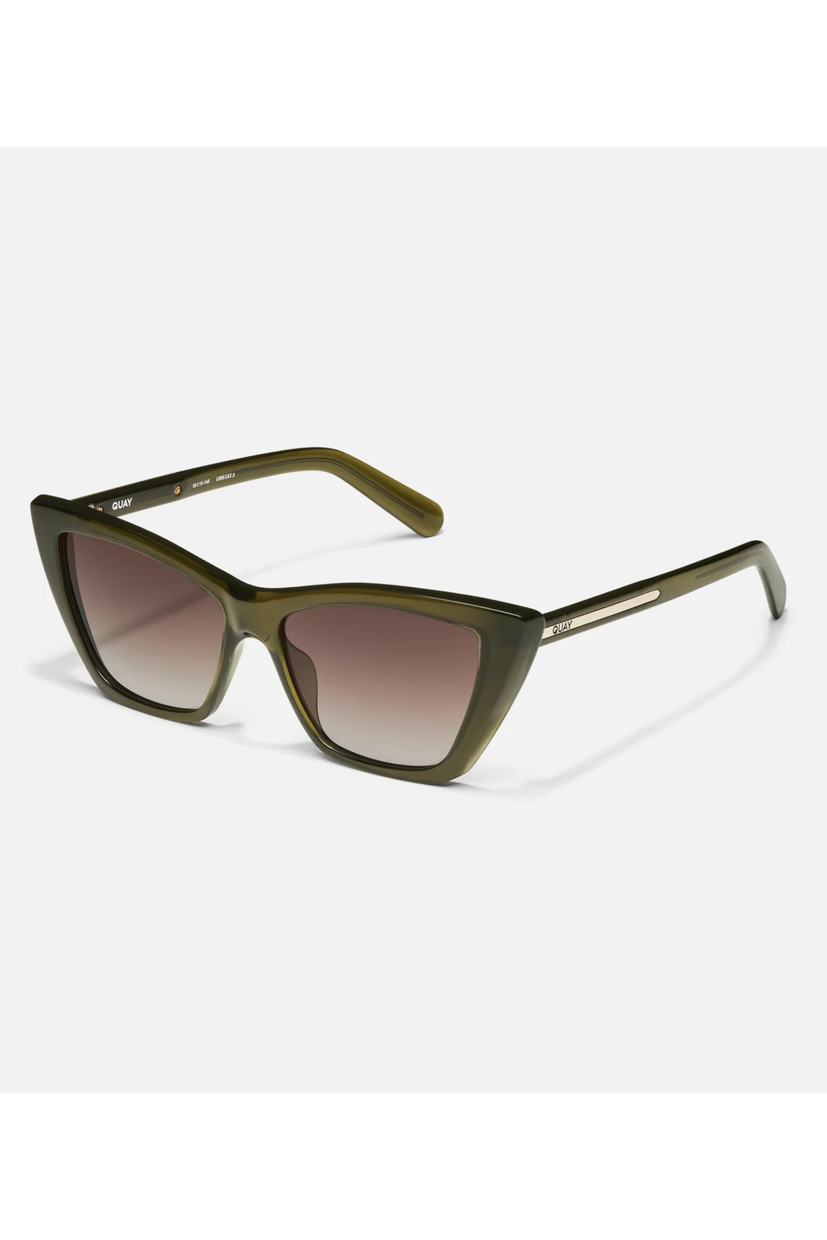 Quay Set In Stone Sunglasses-- Olive/Brown