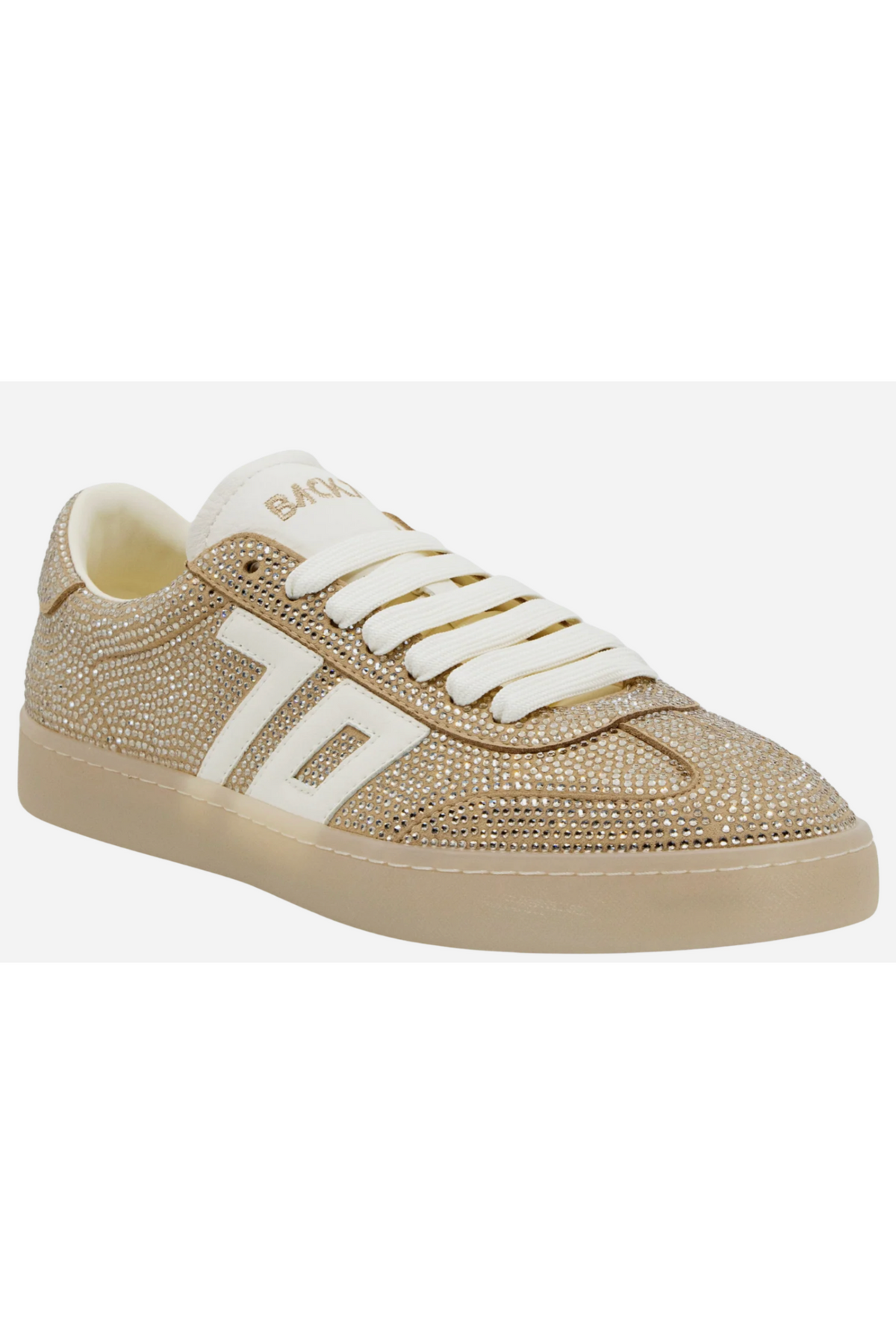 Back 70 Smart Rhinestone Sneakers-- Gold