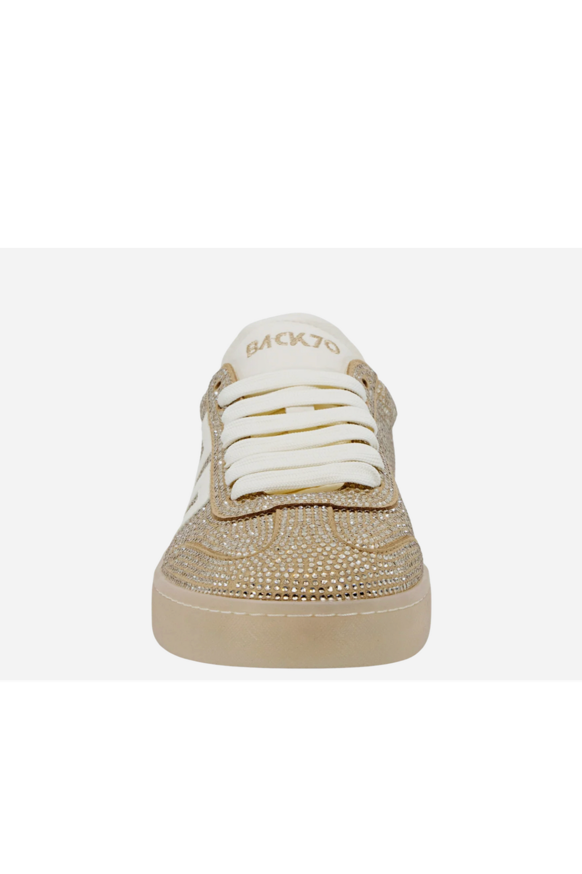 Back 70 Smart Rhinestone Sneakers-- Gold