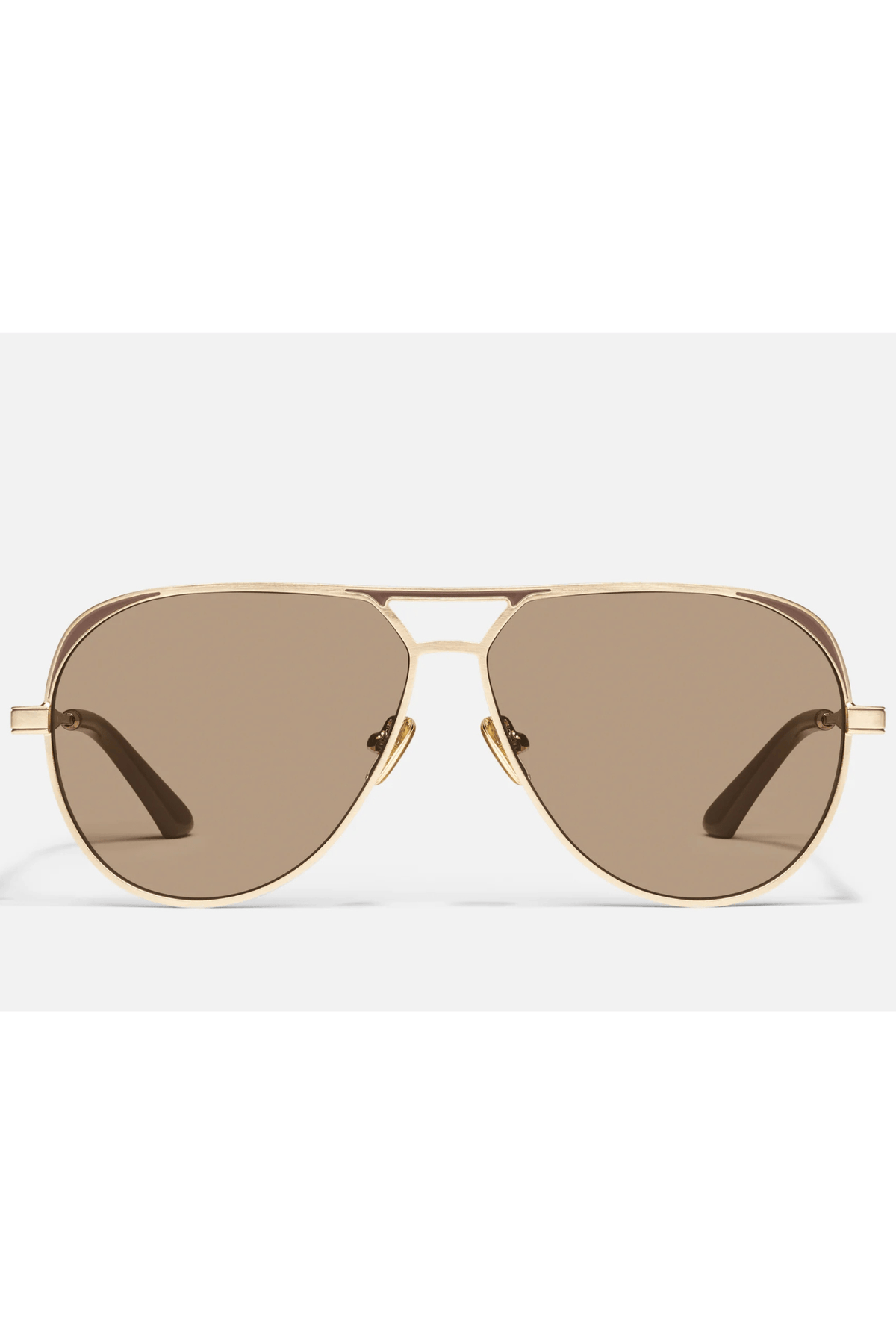 Quay Open Tab Sunglasses-- Gold