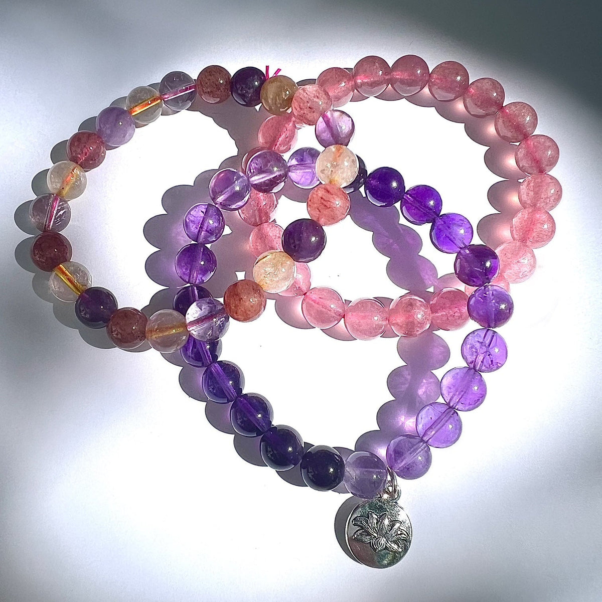 Women’s Intuition Set of 3 Gemstone Bracelets – Healing Crystal Jewelry by Kinley Jewelry