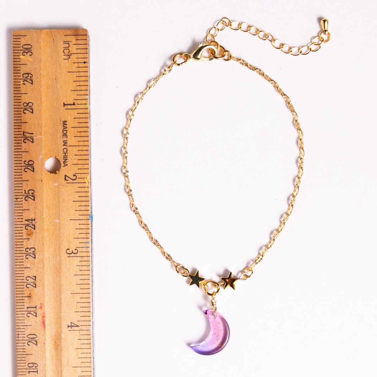 Purple Moon Anklet