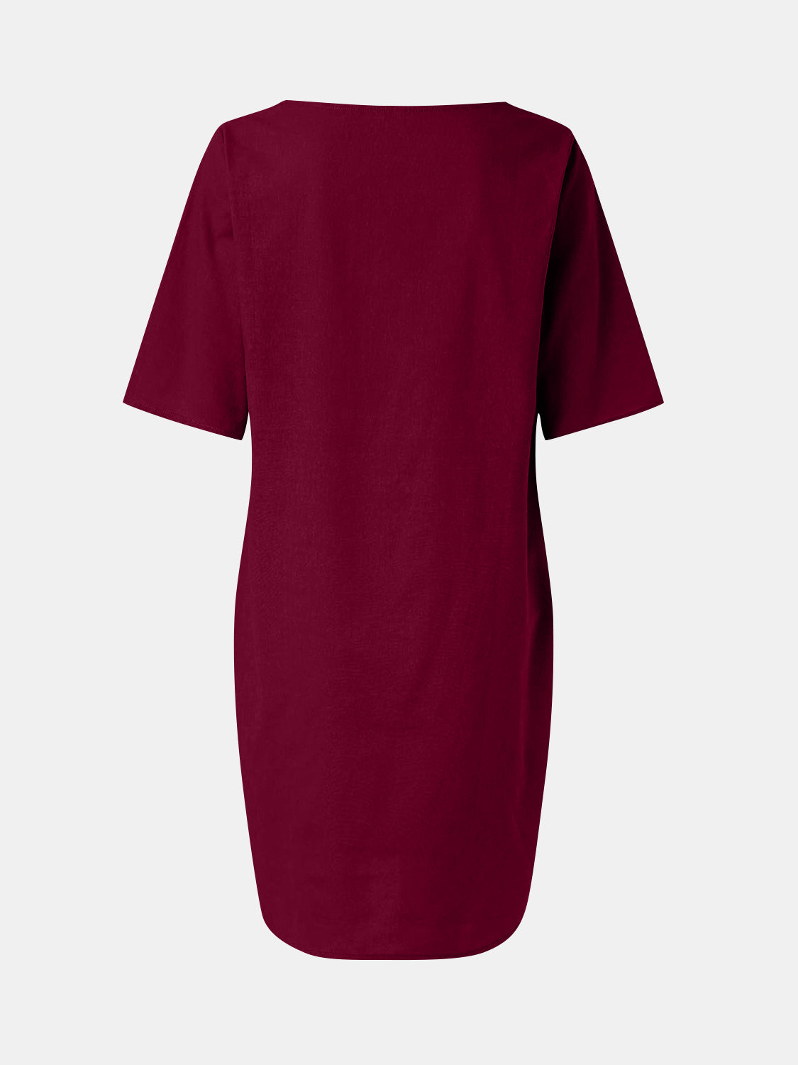 Round Neck Half Sleeve Dress with Pockets – Your Go-To for Maroon Fridays!