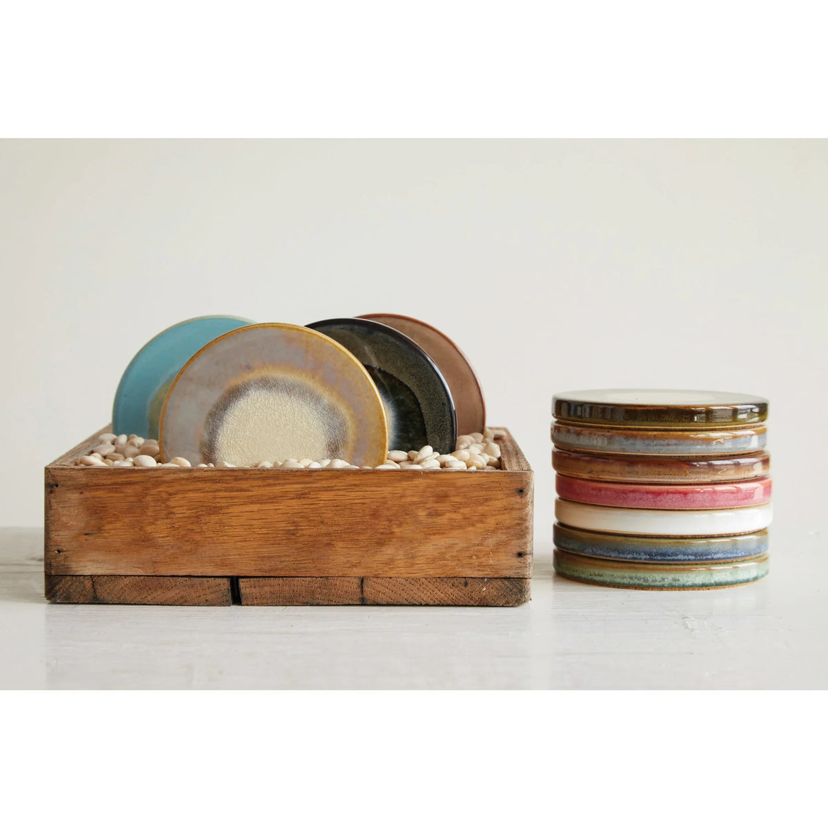 Creativeco-op Gifts Stoneware Trivet with Glaze Multi
