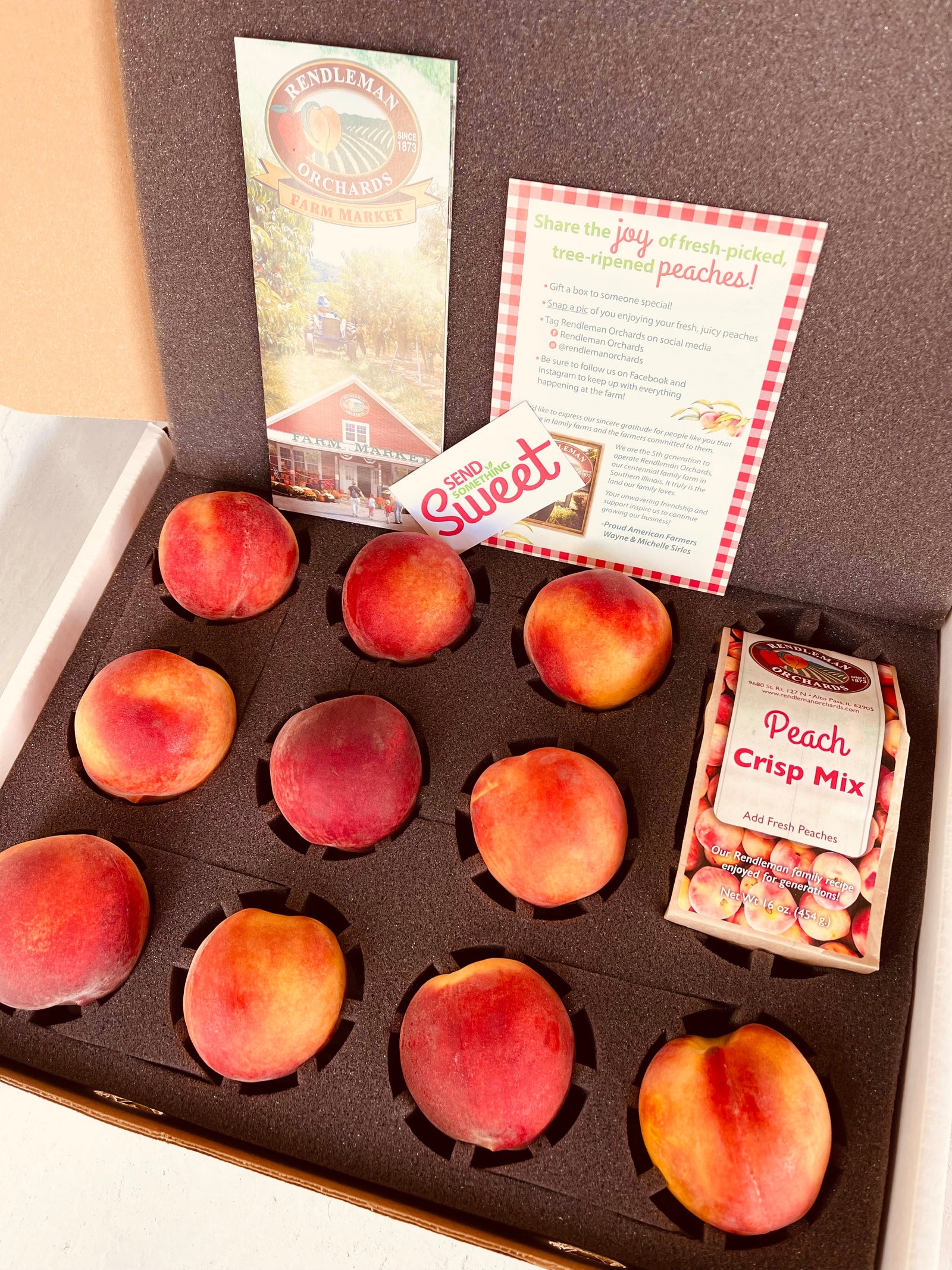 Peach Gift Box w/ Peach Crisp Mix - FREE GROUND SHIPPING*!